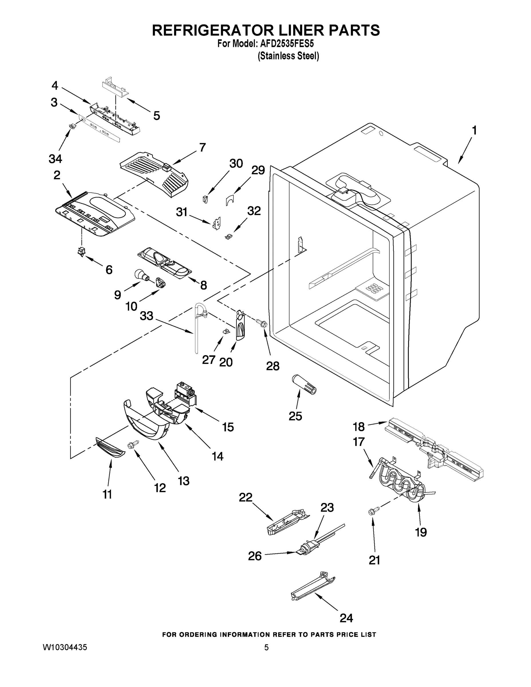 03 - REFRIGERATOR LINER PARTS