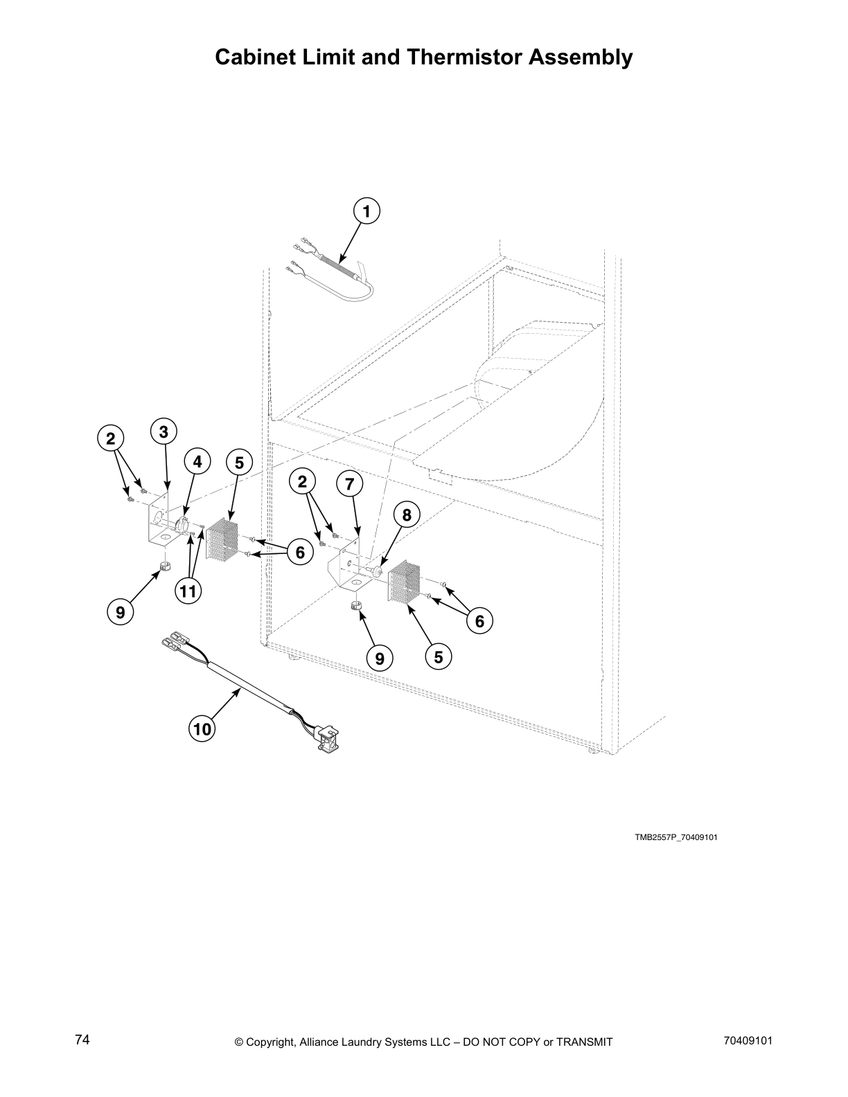 Cabinet Limit and Thermistor Assembly