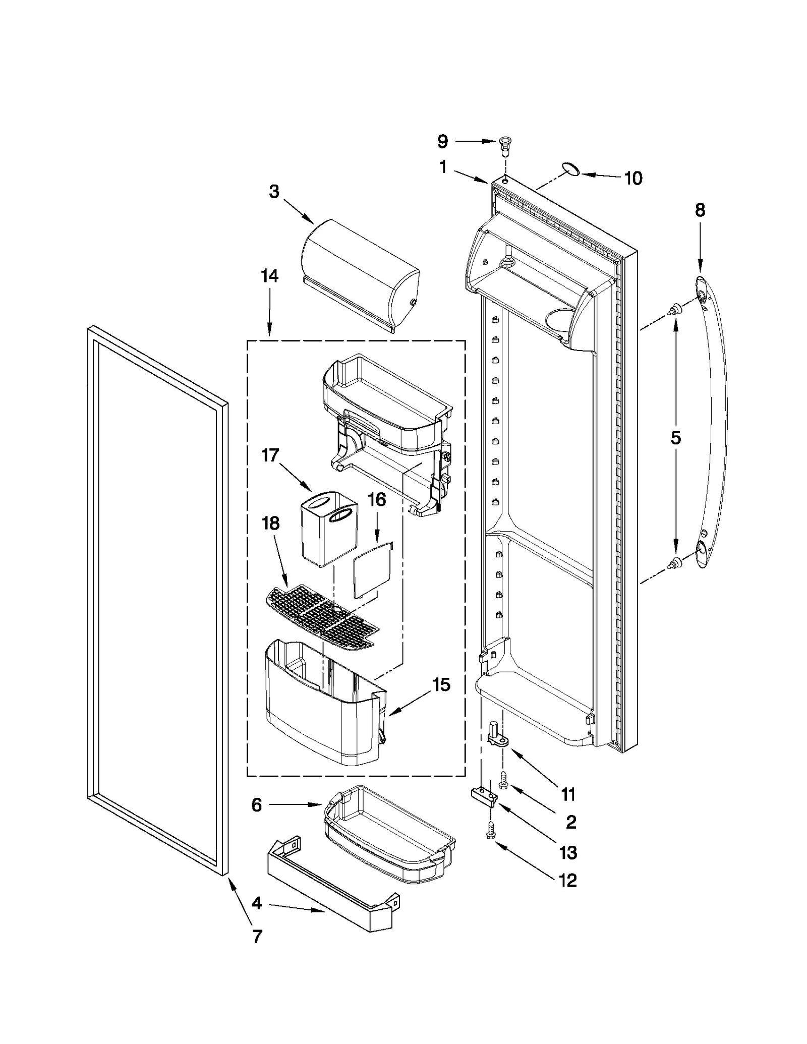 REFRIGERATOR DOOR PARTS