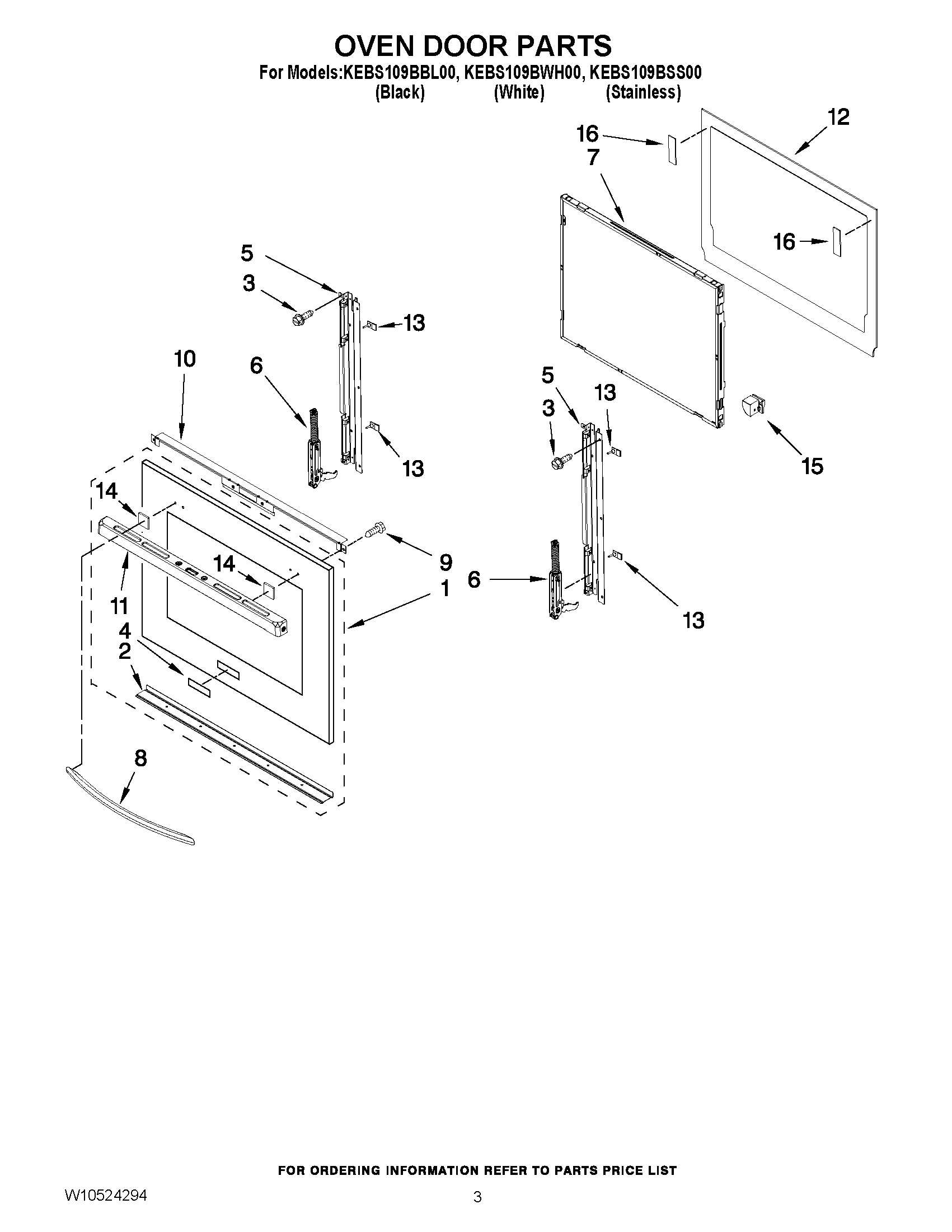 02 - OVEN DOOR PARTS