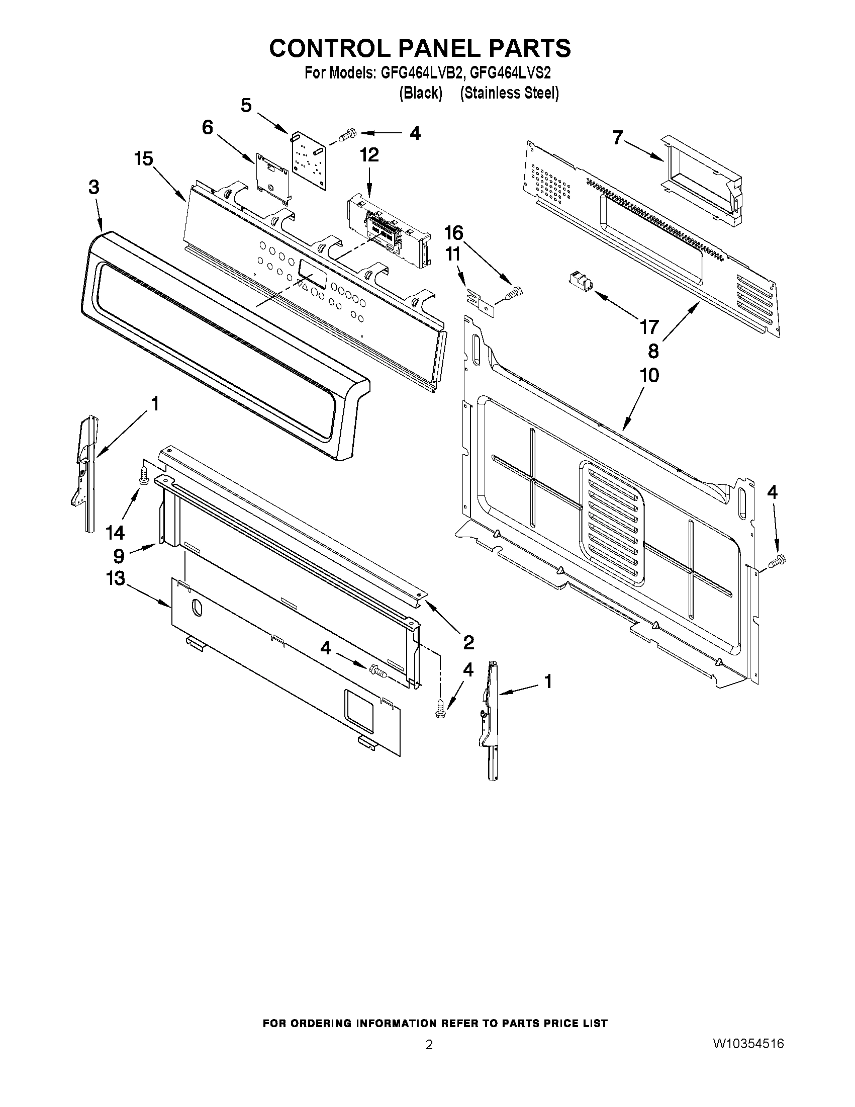 02 - CONTROL PANEL PARTS