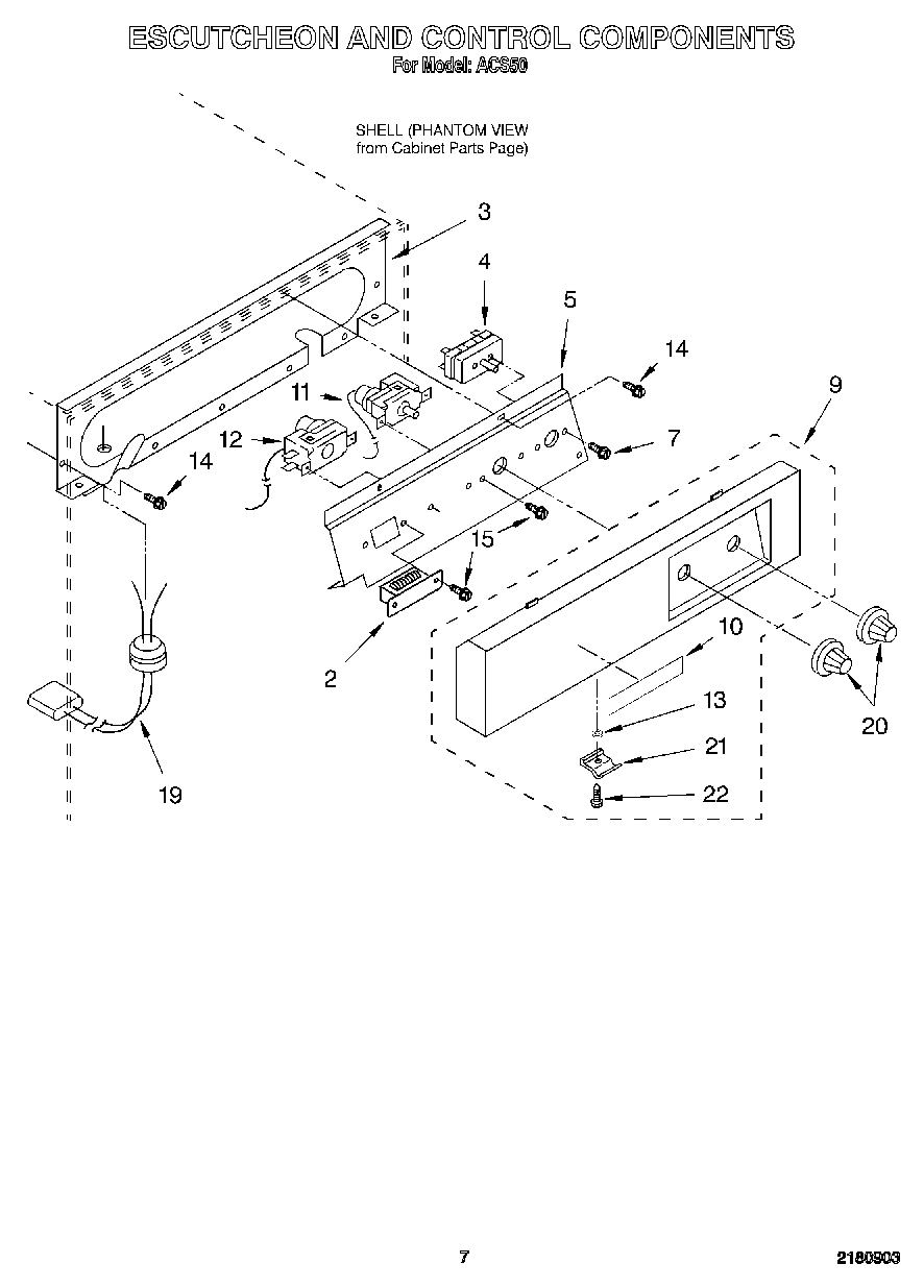 05 - ESCUTCHEON AND CONTROL COMPONENTS