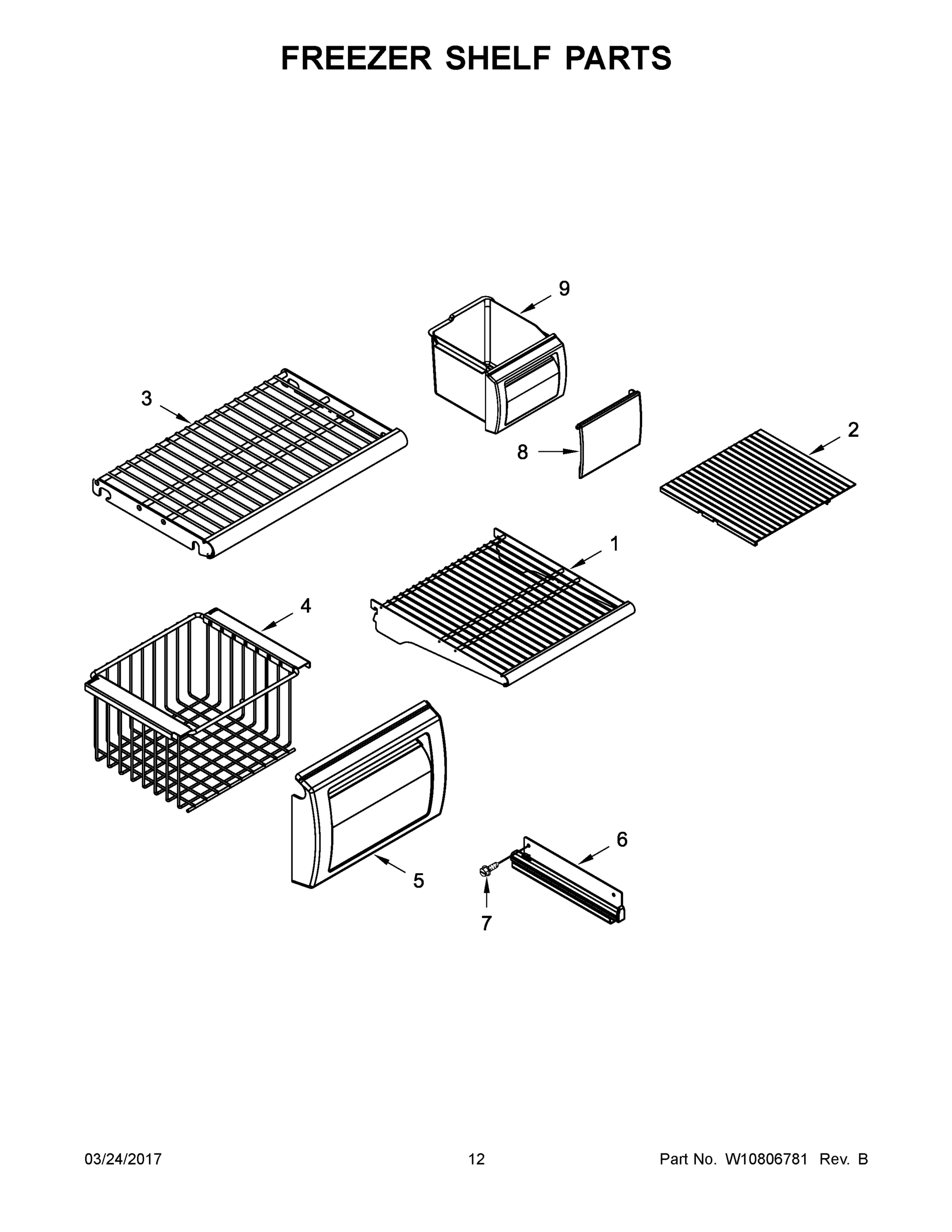 07 - FREEZER SHELF PARTS
