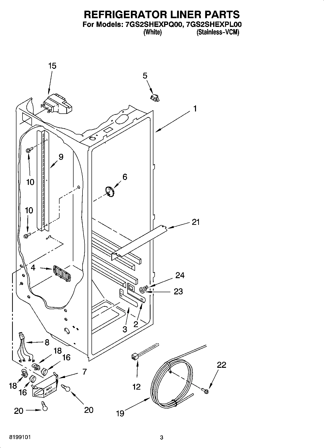 02 - REFRIGERATOR LINER PARTS