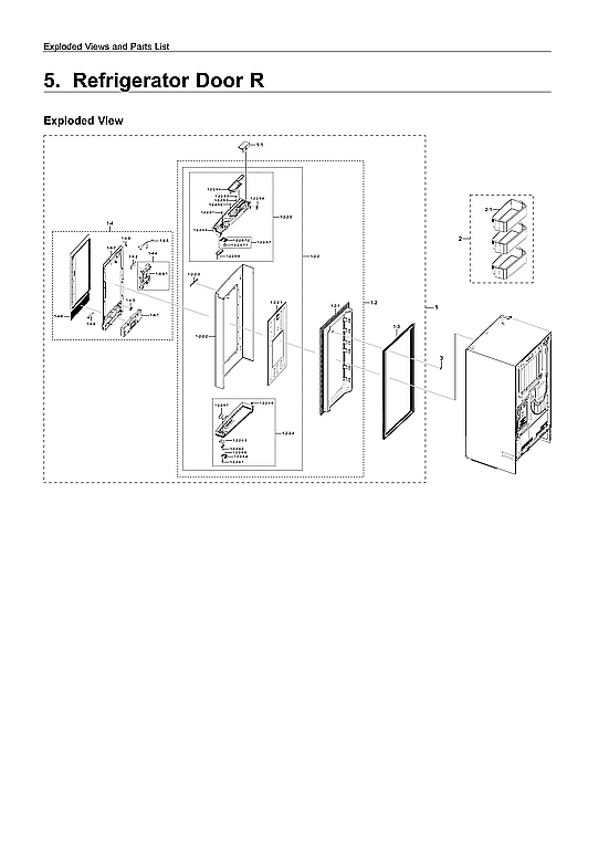 Right Refrigerator Door Assembly