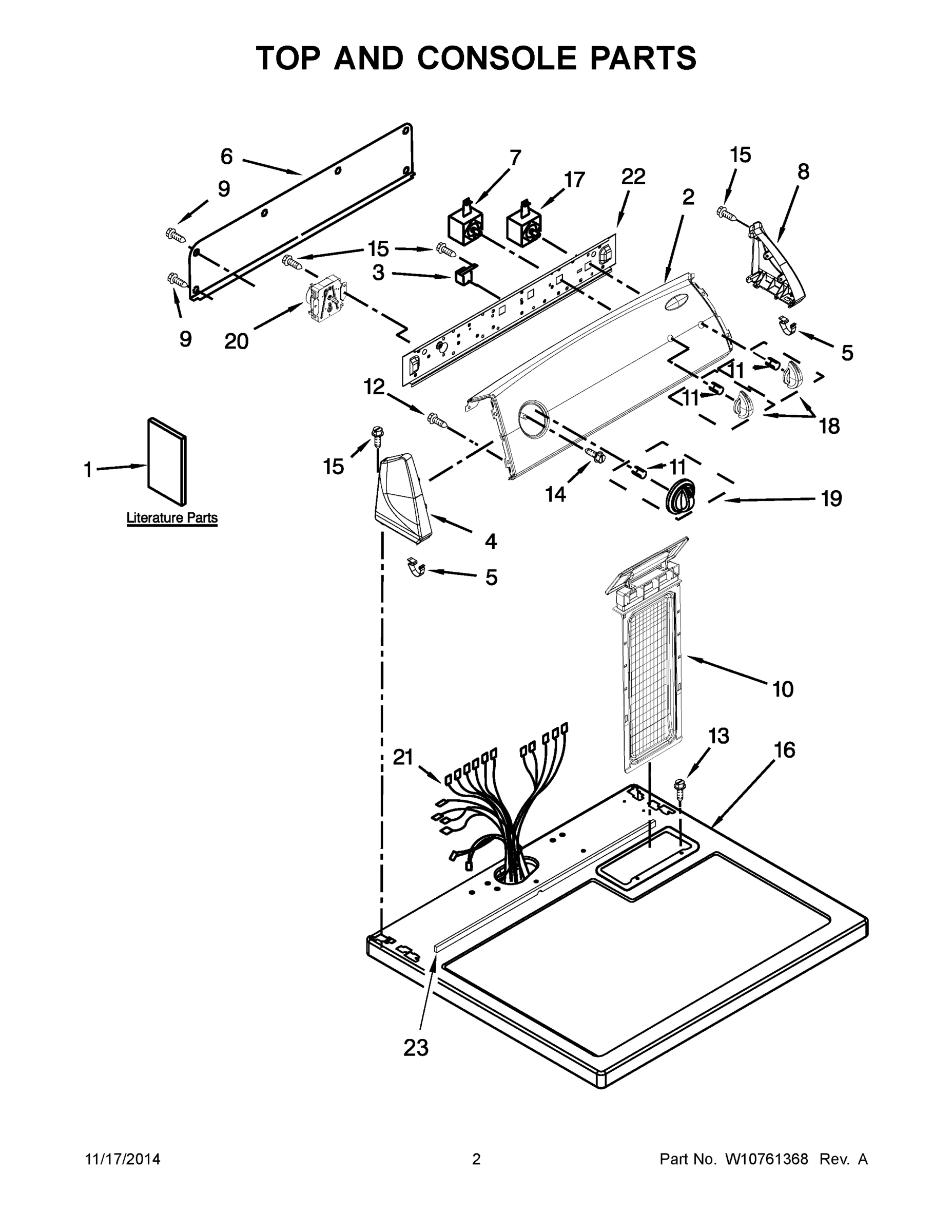 02 - TOP AND CONSOLE PARTS