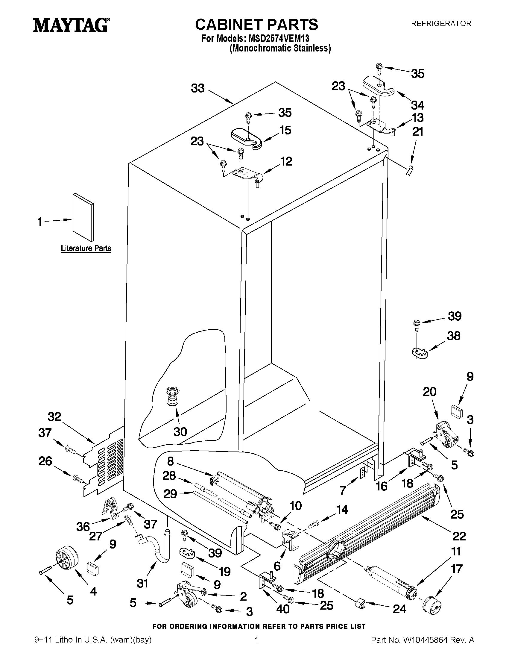 01 - CABINET PARTS