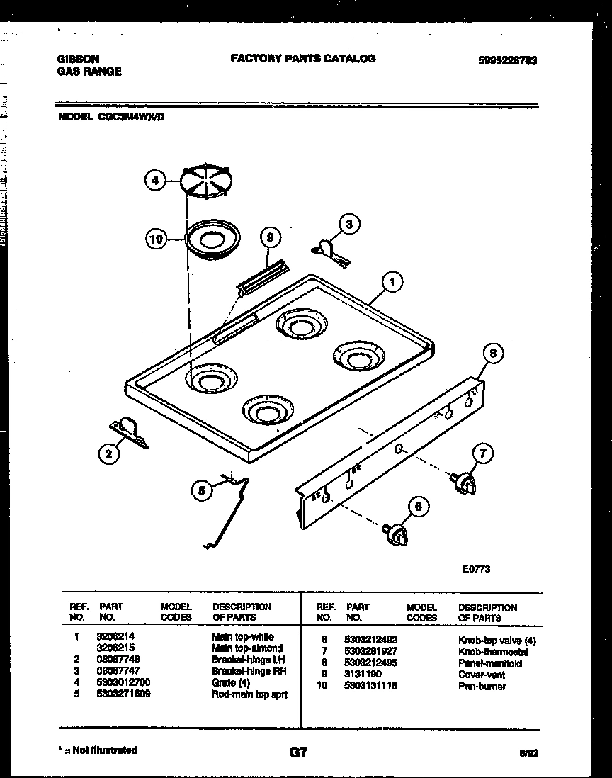 03 - COOKTOP PARTS