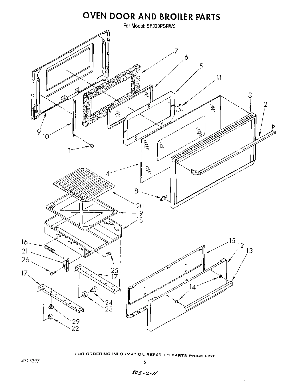 05 - OVEN DOOR AND BROILER