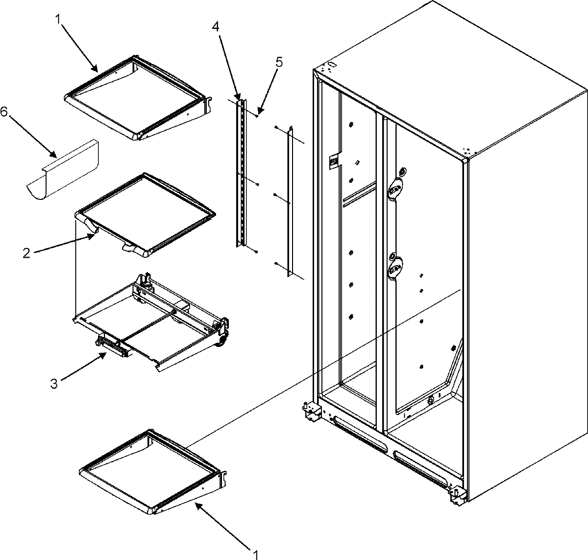 16 - REFRIGERATOR SHELVES (GC2225GEKB/S/W)