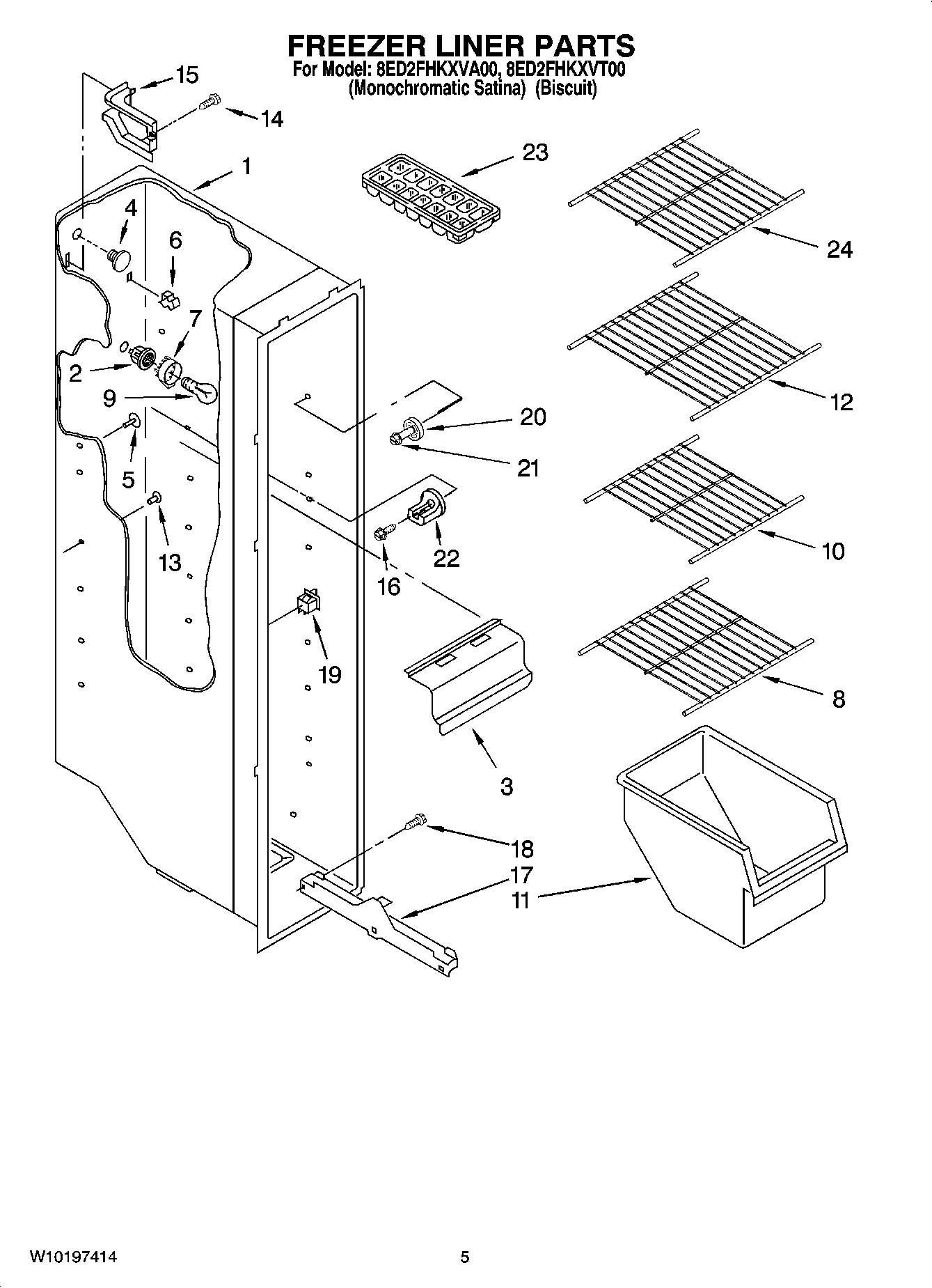 04 - FREEZER LINER PARTS