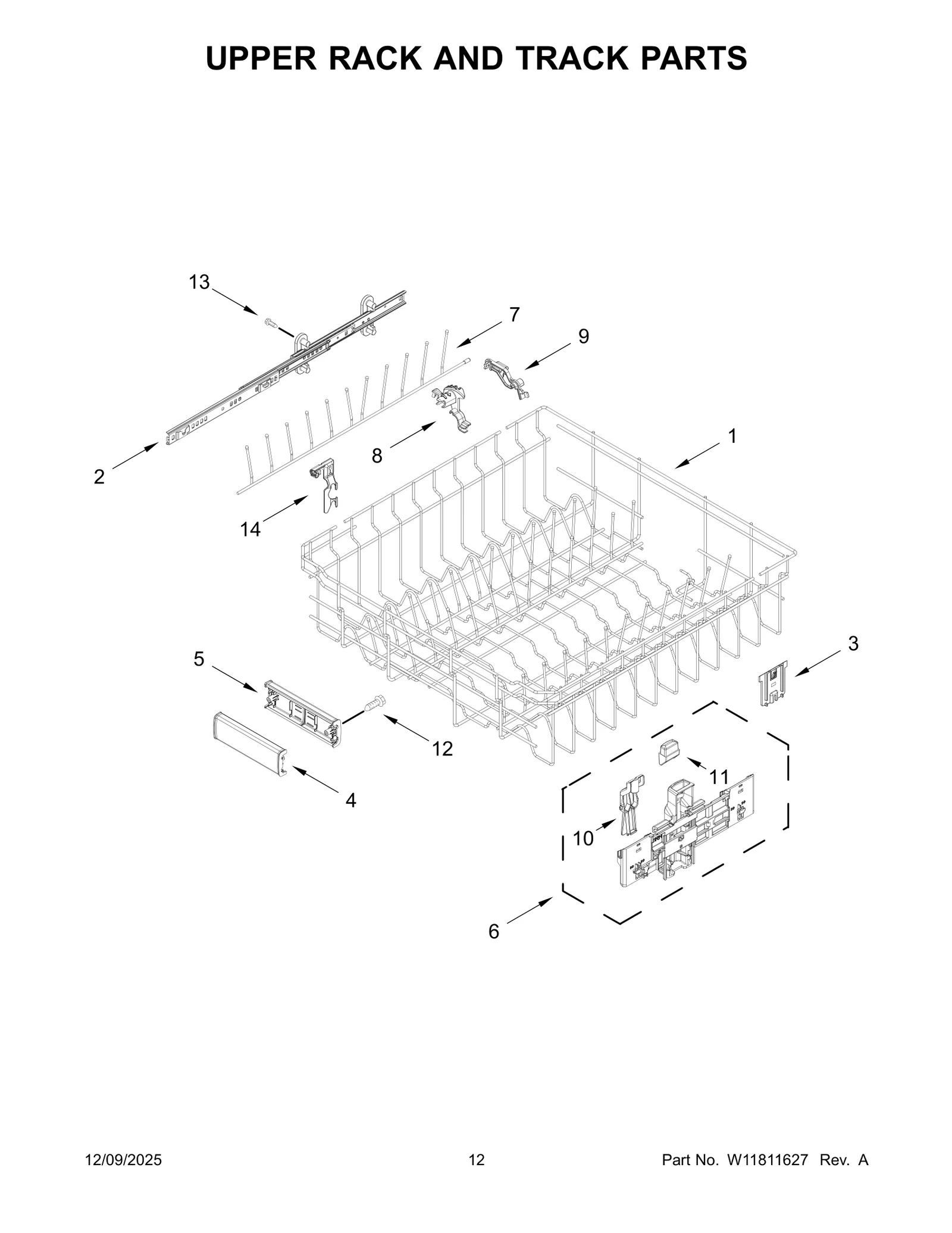UPPER RACK AND TRACK PARTS