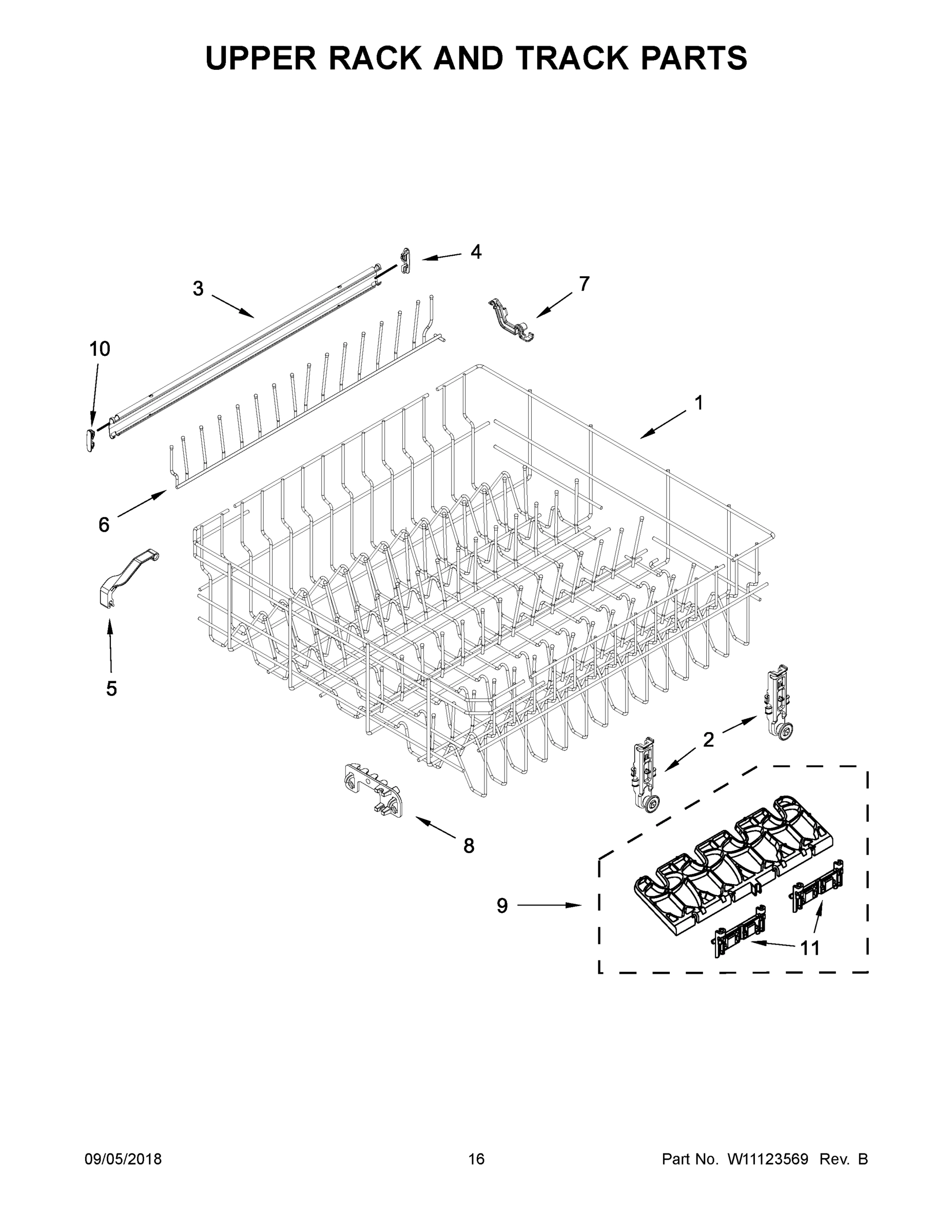 09 - UPPER RACK AND TRACK PARTS