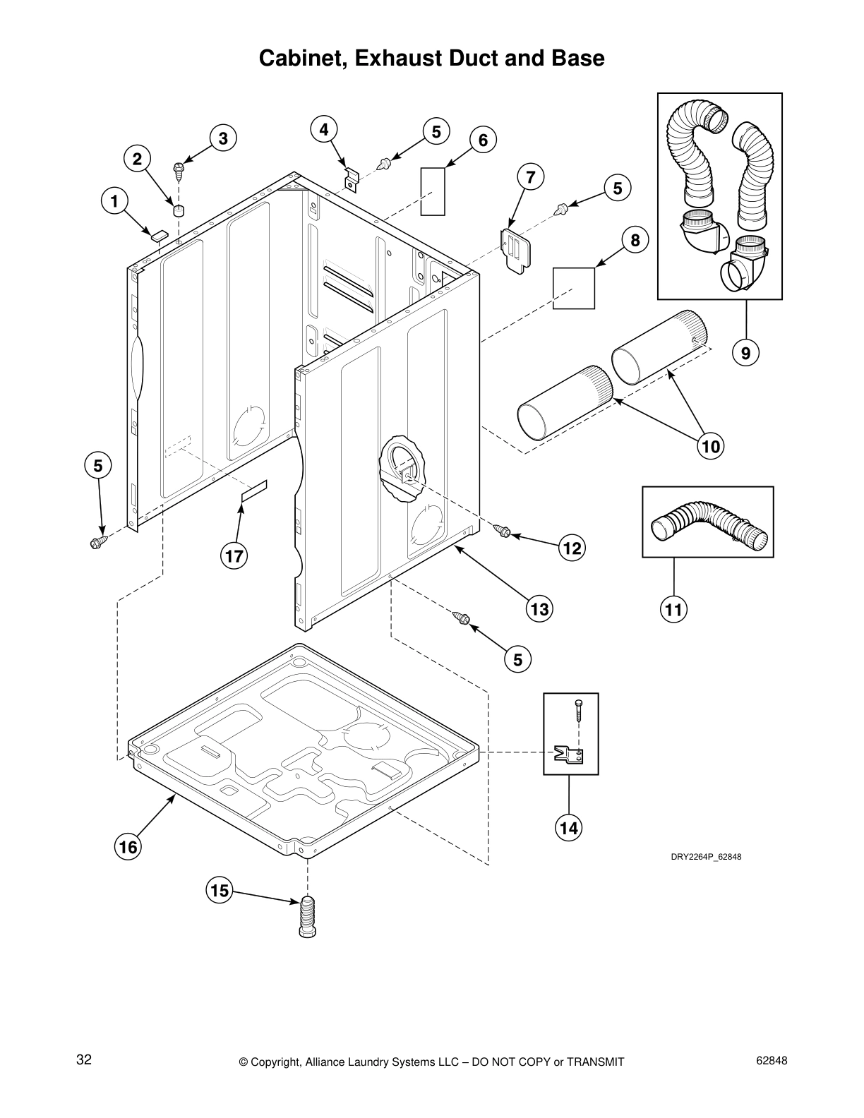 Cabinet, Exhaust Duct and Base