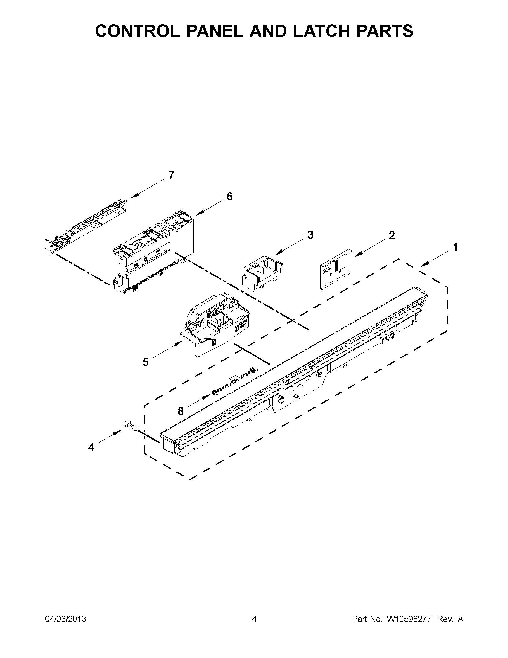 02 - CONTROL PANEL AND LATCH PARTS