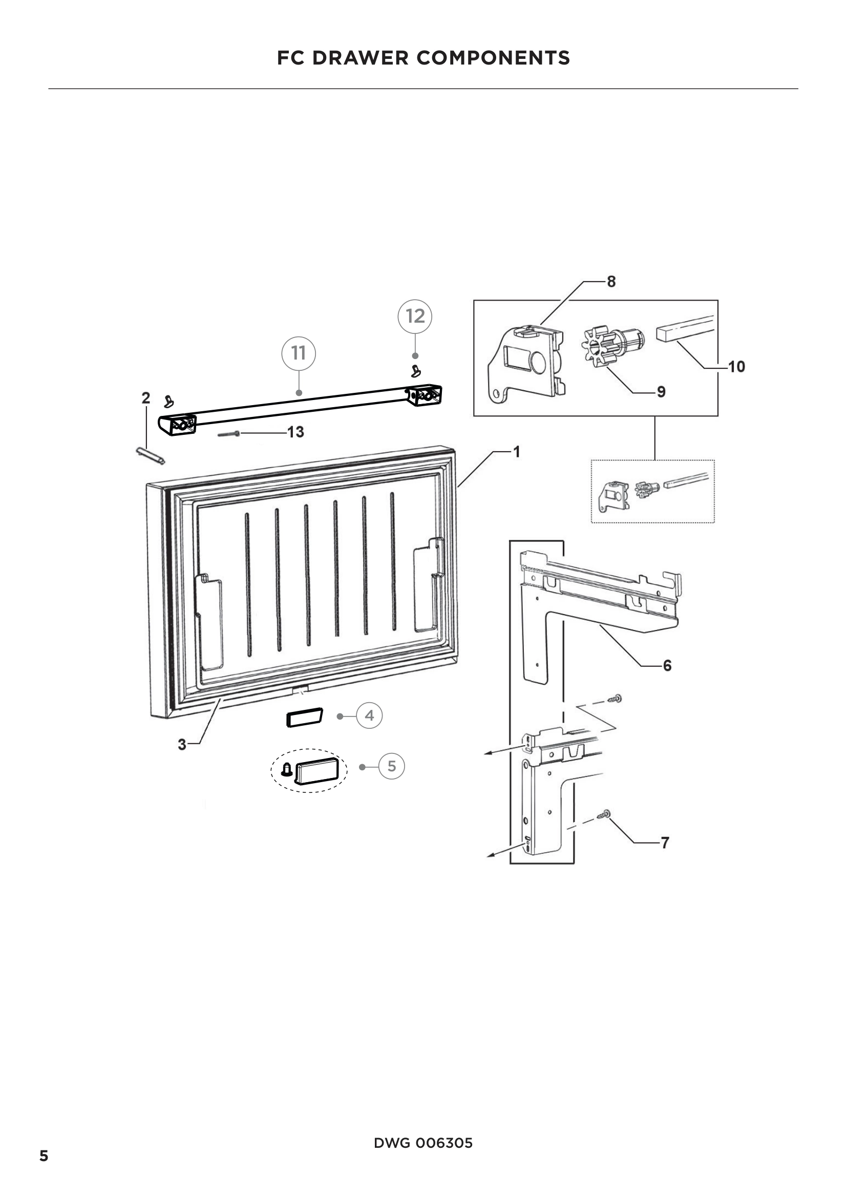 FC DRAWER COMPONENTS