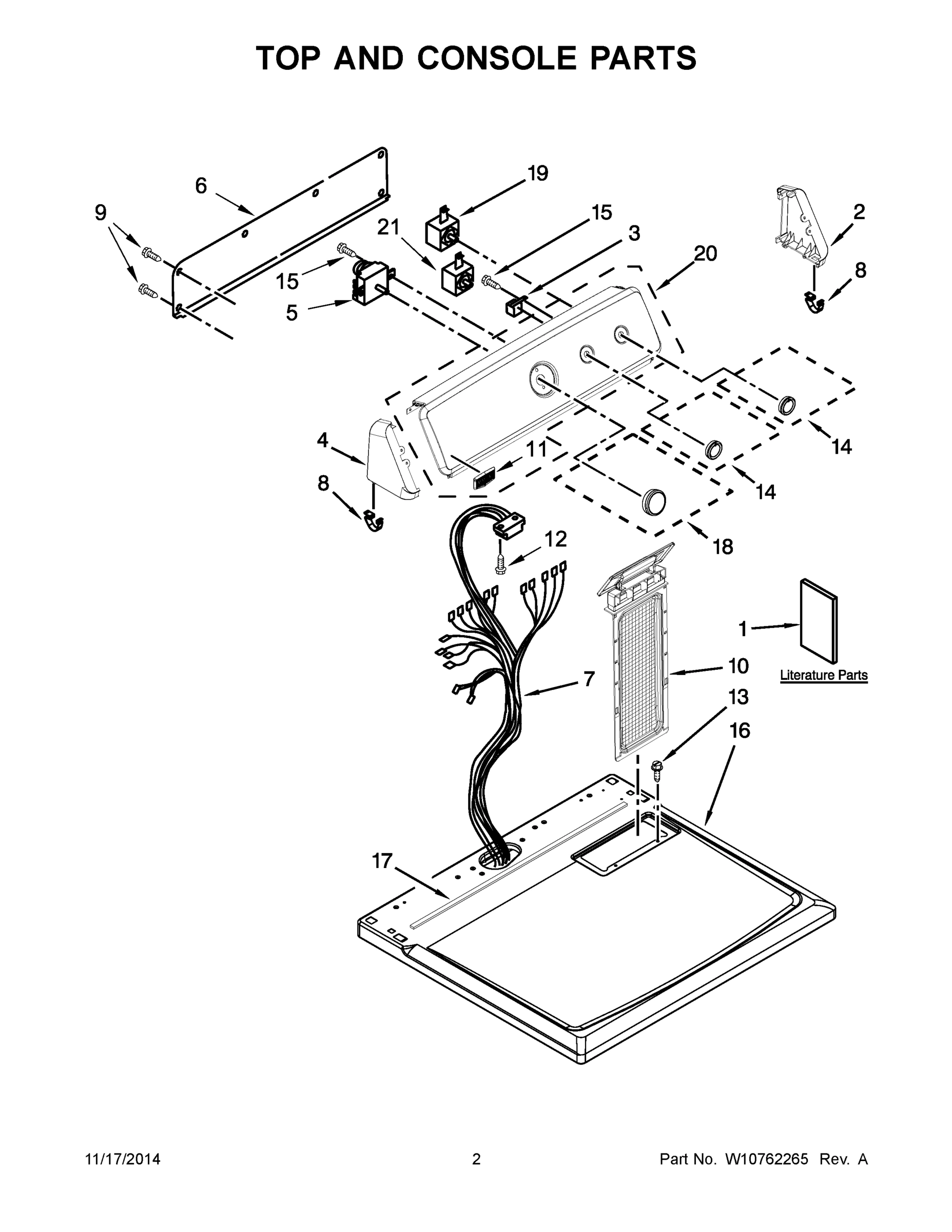 02 - TOP AND CONSOLE PARTS