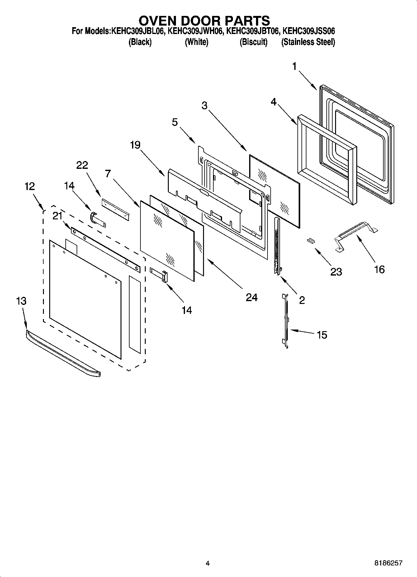 03 - OVEN DOOR PARTS