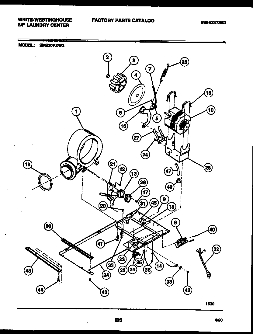 04 - DRYER MOTOR, BLOWER AND BELT