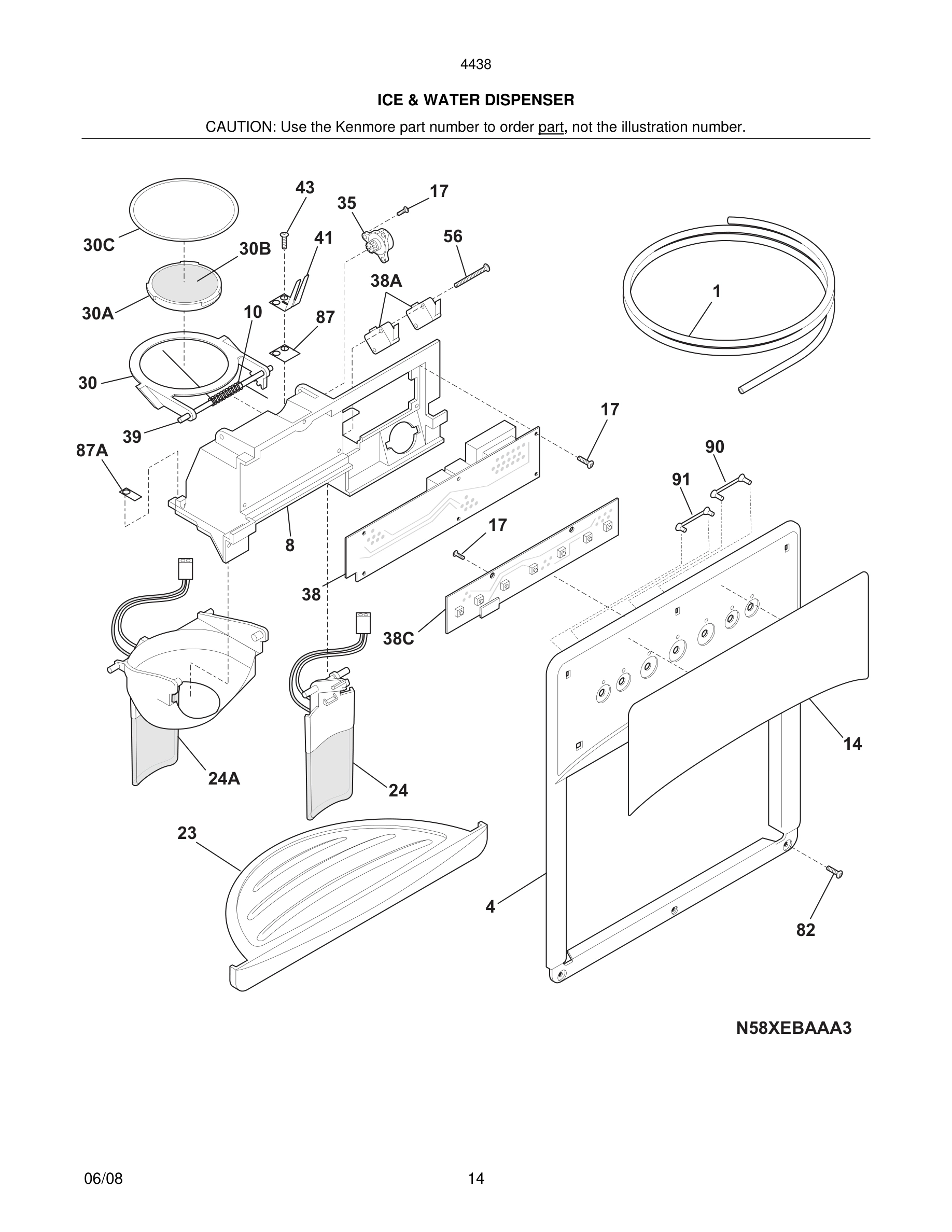 15 - ICE & WATER DISPENSER