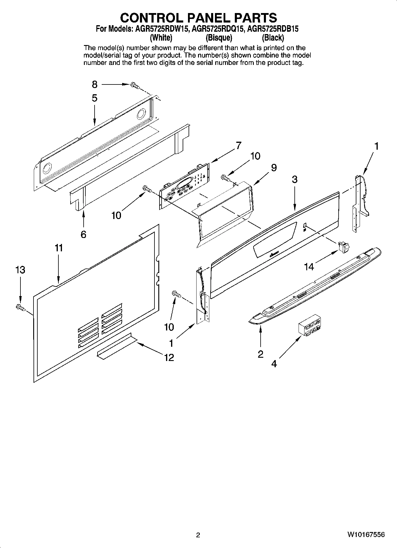 02 - CONTROL PANEL PARTS
