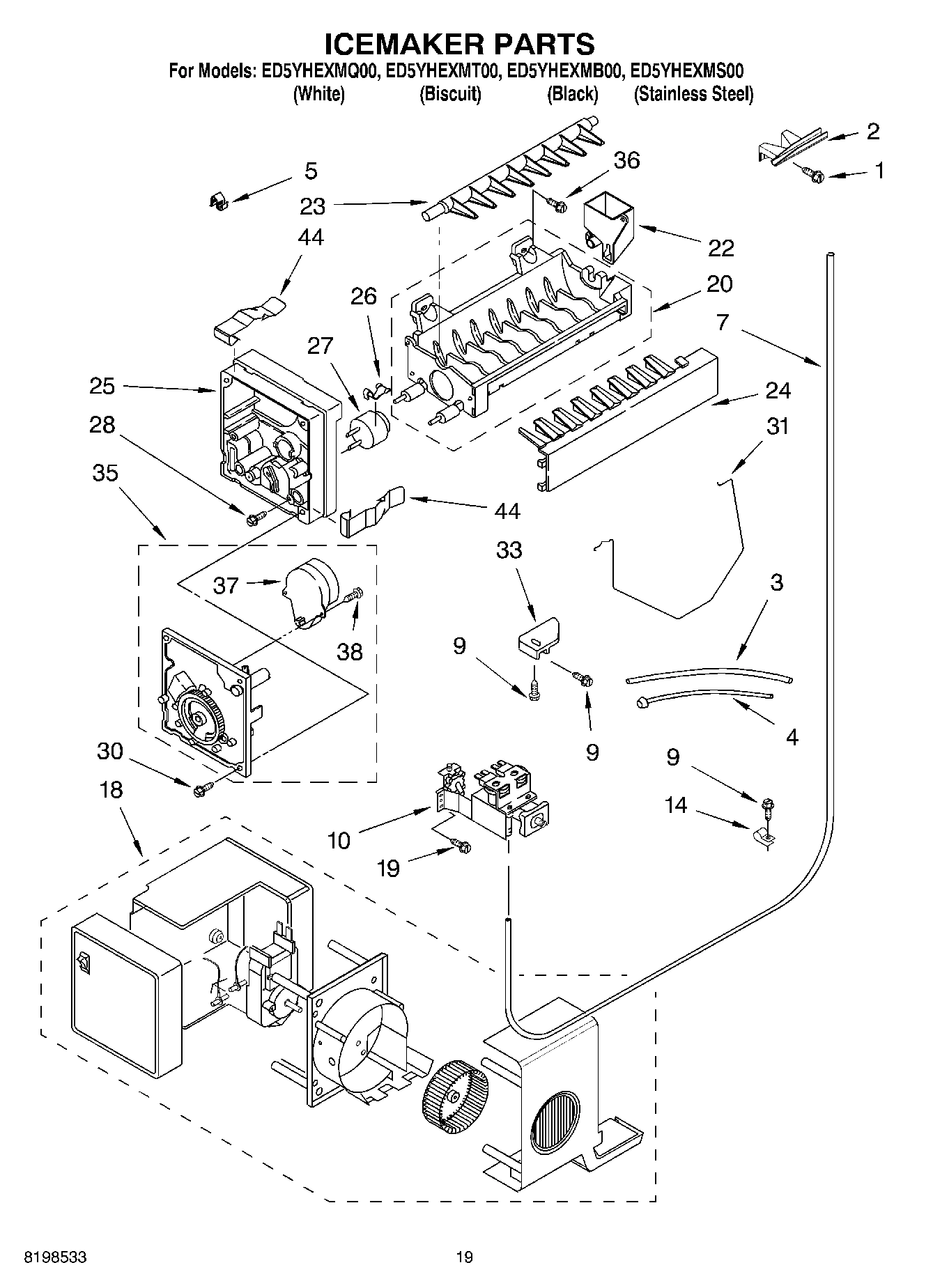 12 - ICEMAKER PARTS, PARTS NOT ILLUSTRATED
