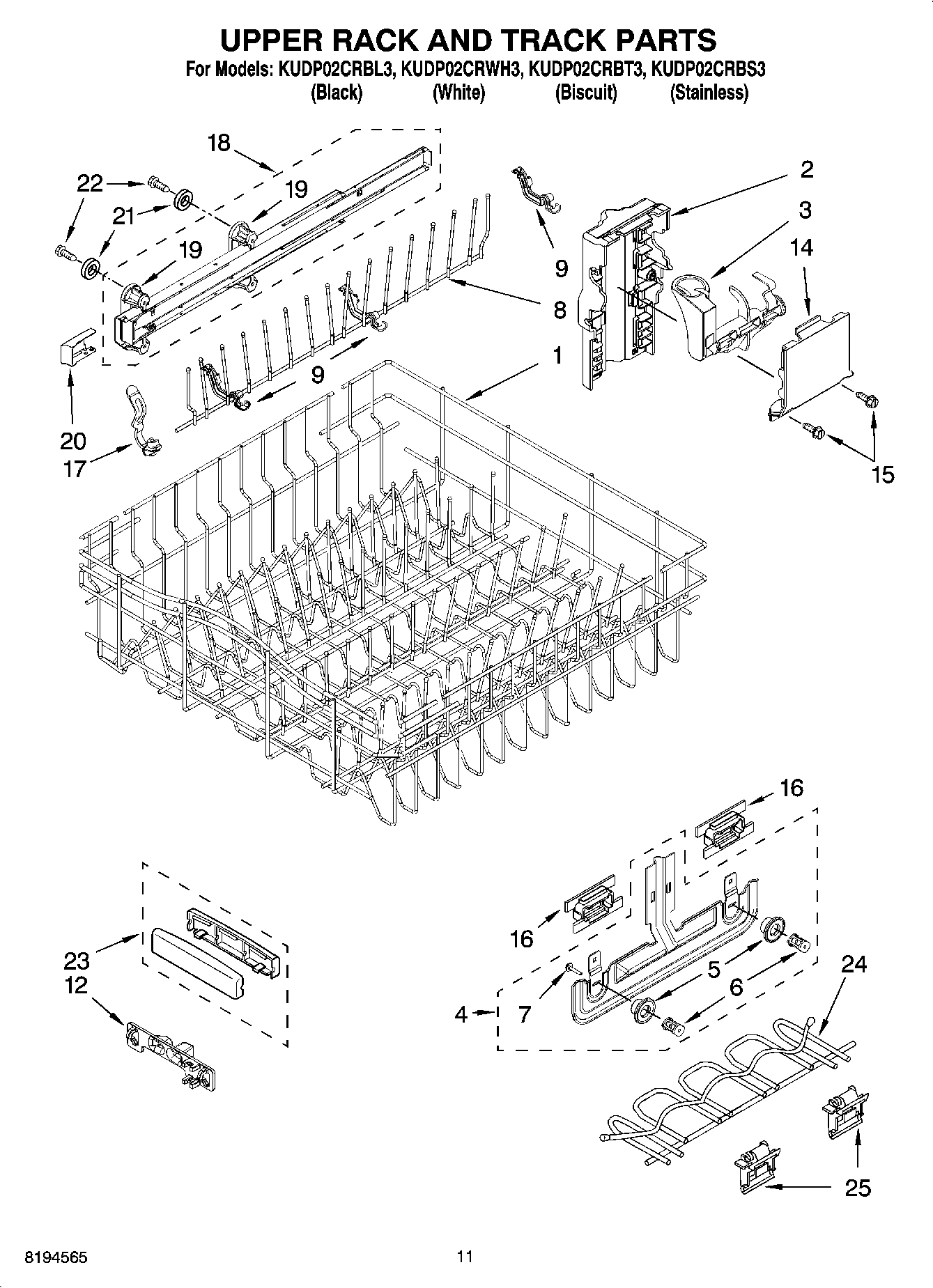09 - UPPER RACK AND TRACK PARTS