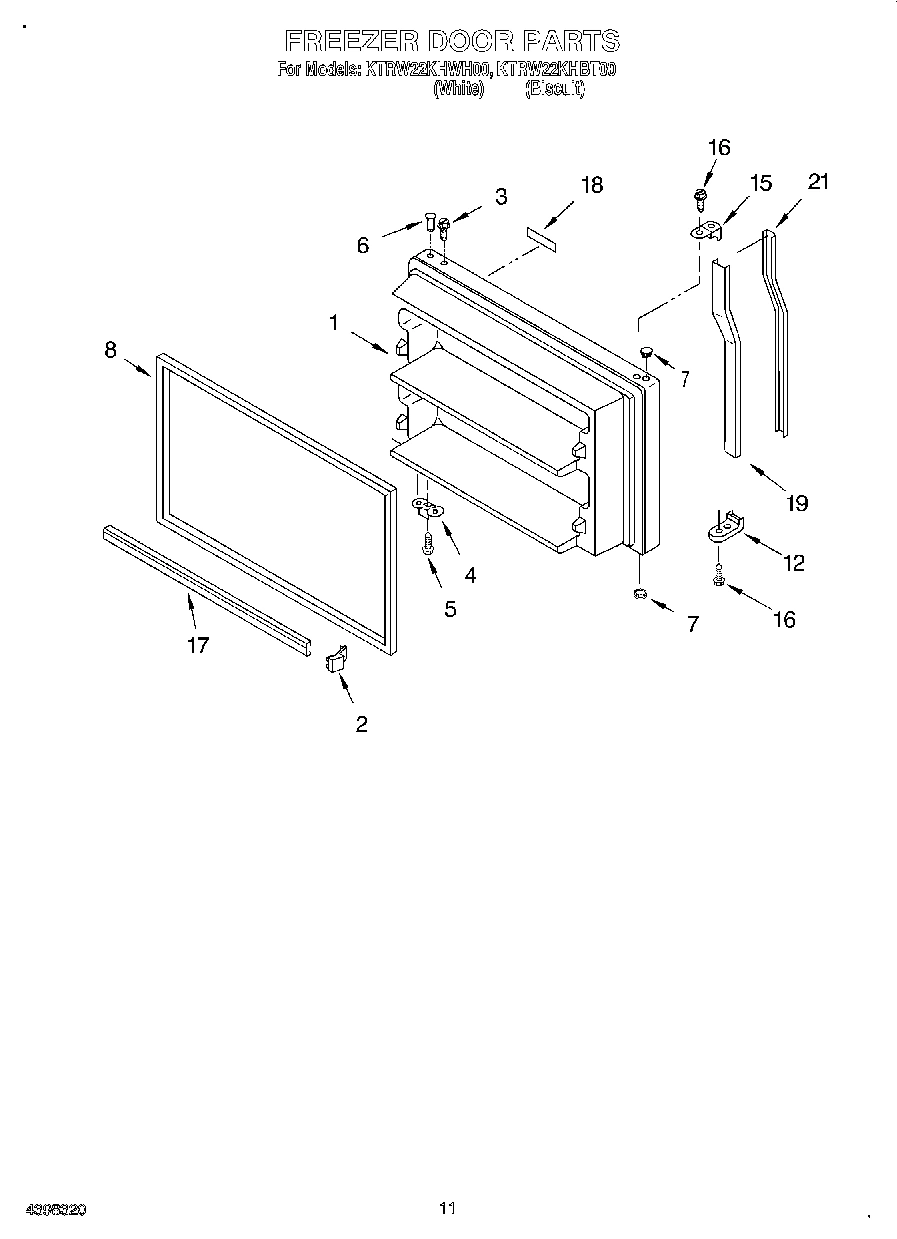 06 - FREEZER DOOR, OPTIONAL