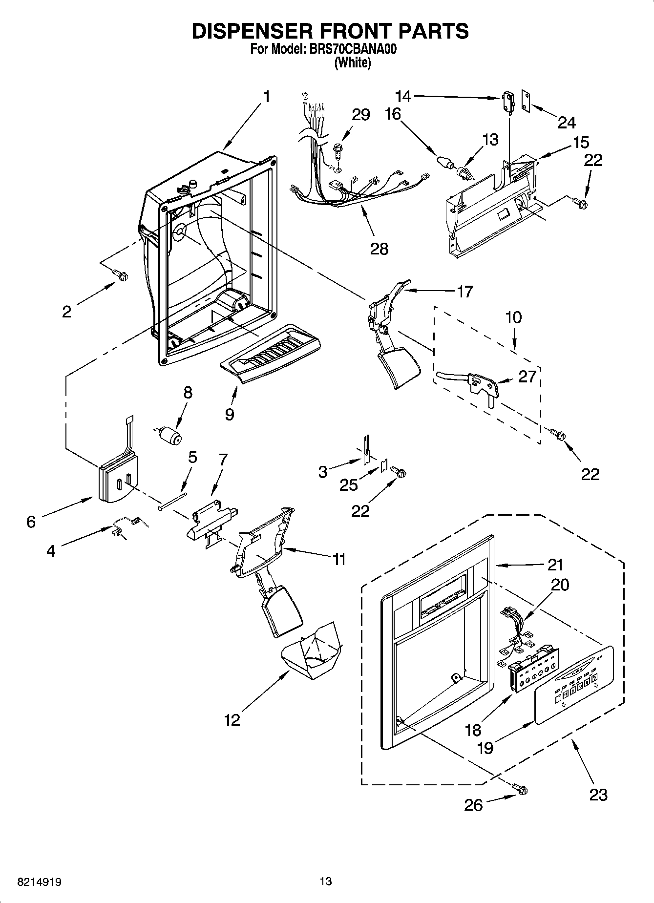 08 - DISPENSER FRONT PARTS