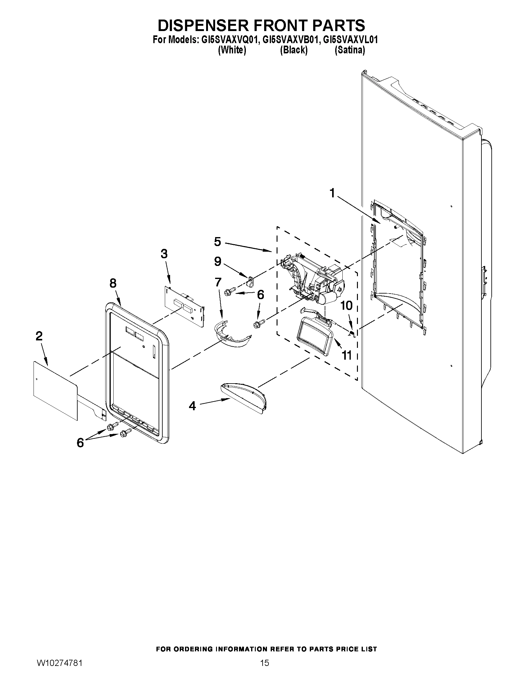 08 - DISPENSER FRONT PARTS