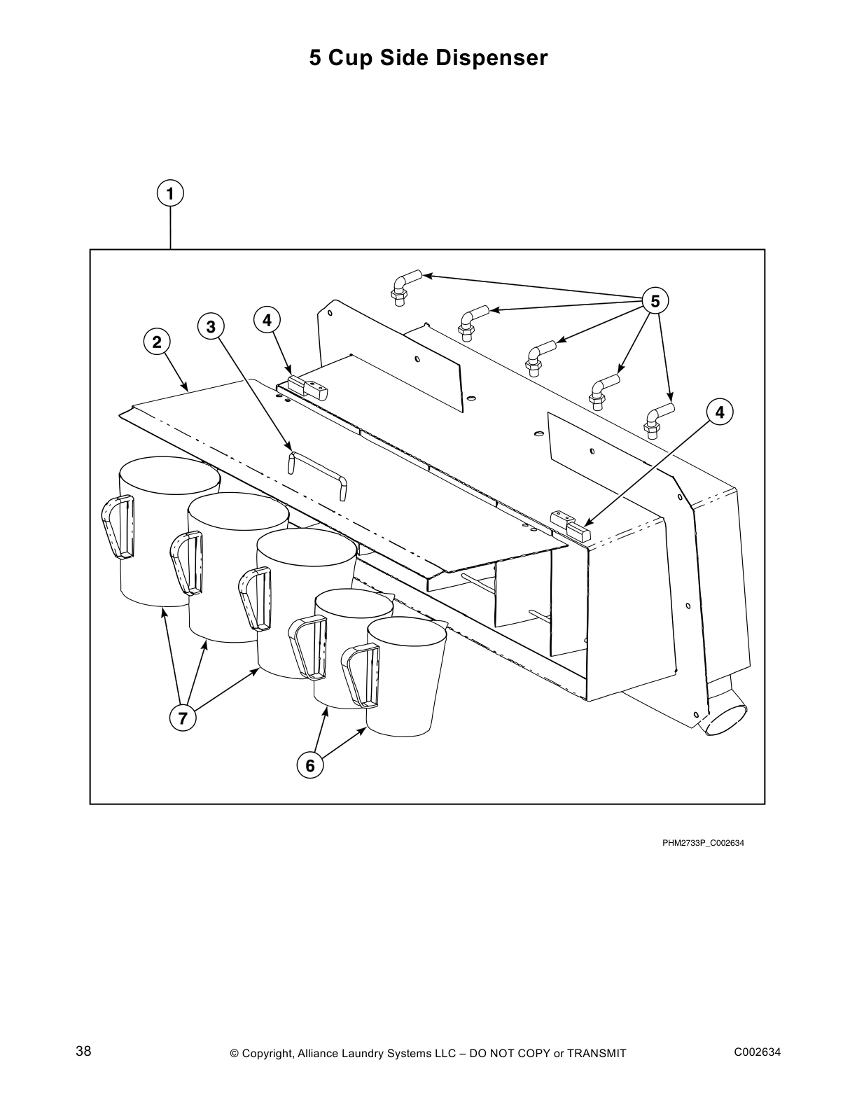 5 Cup Side Dispenser
