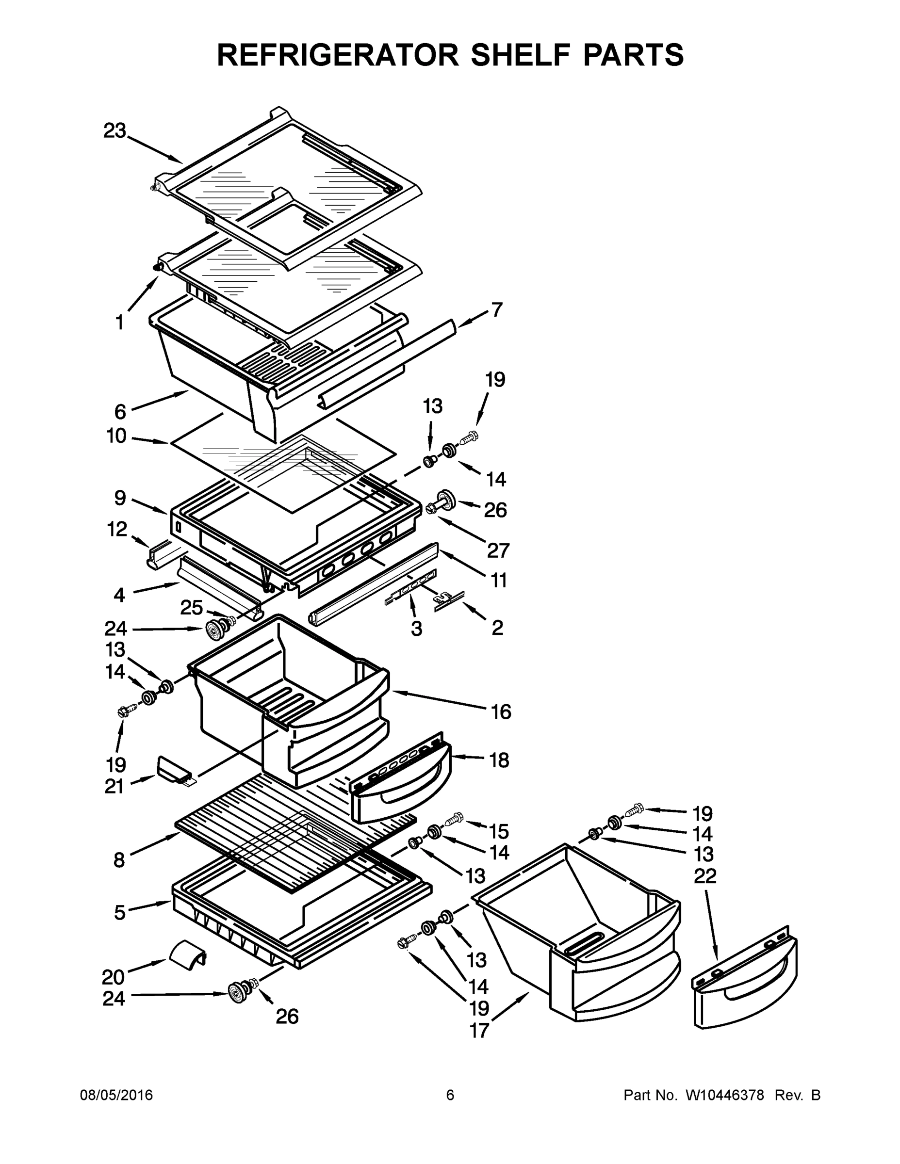 04 - REFRIGERATOR SHELF PARTS