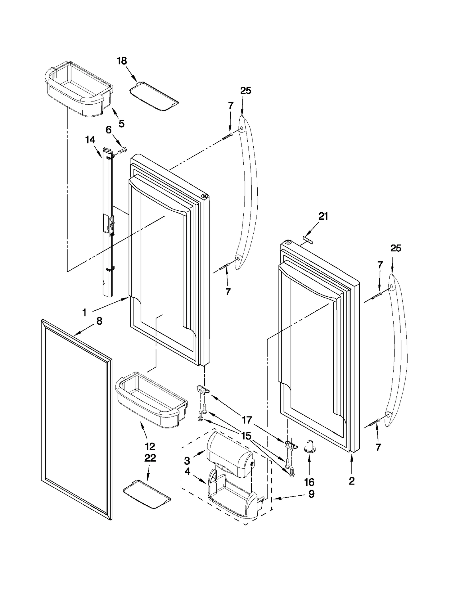 REFRIGERATOR DOOR PARTS