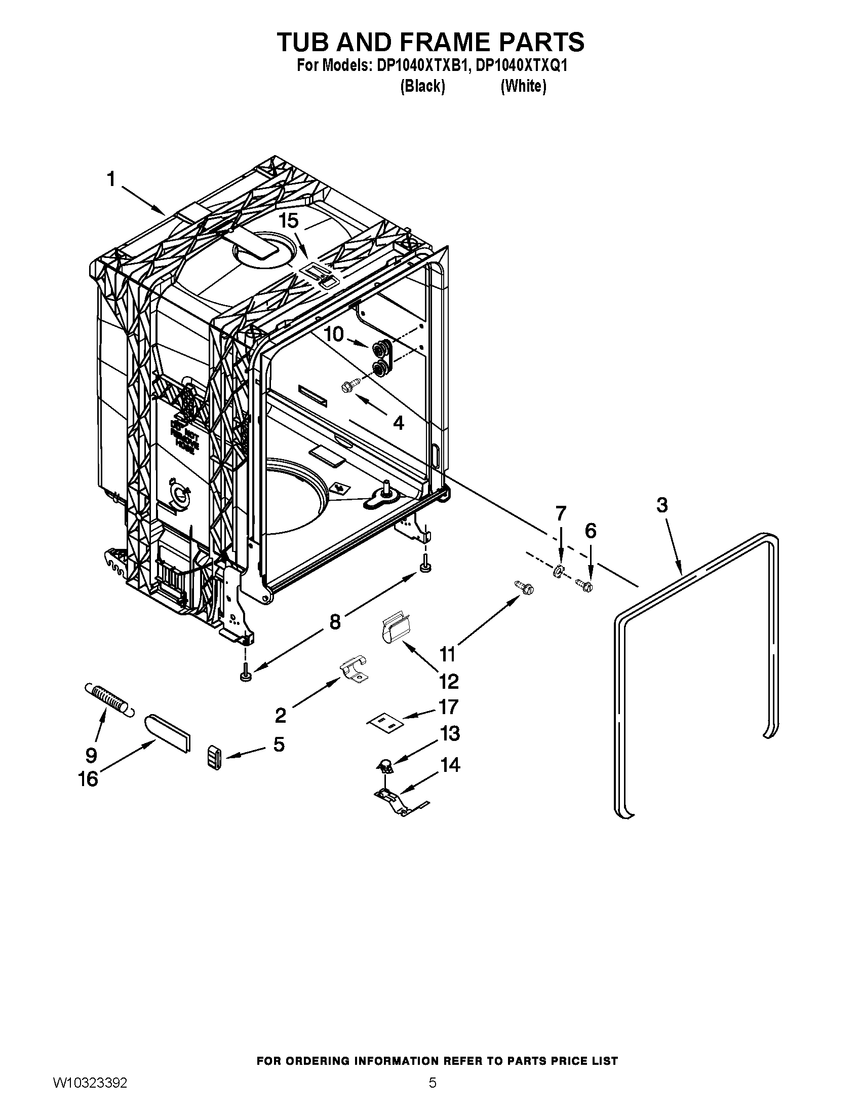 05 - TUB AND FRAME PARTS