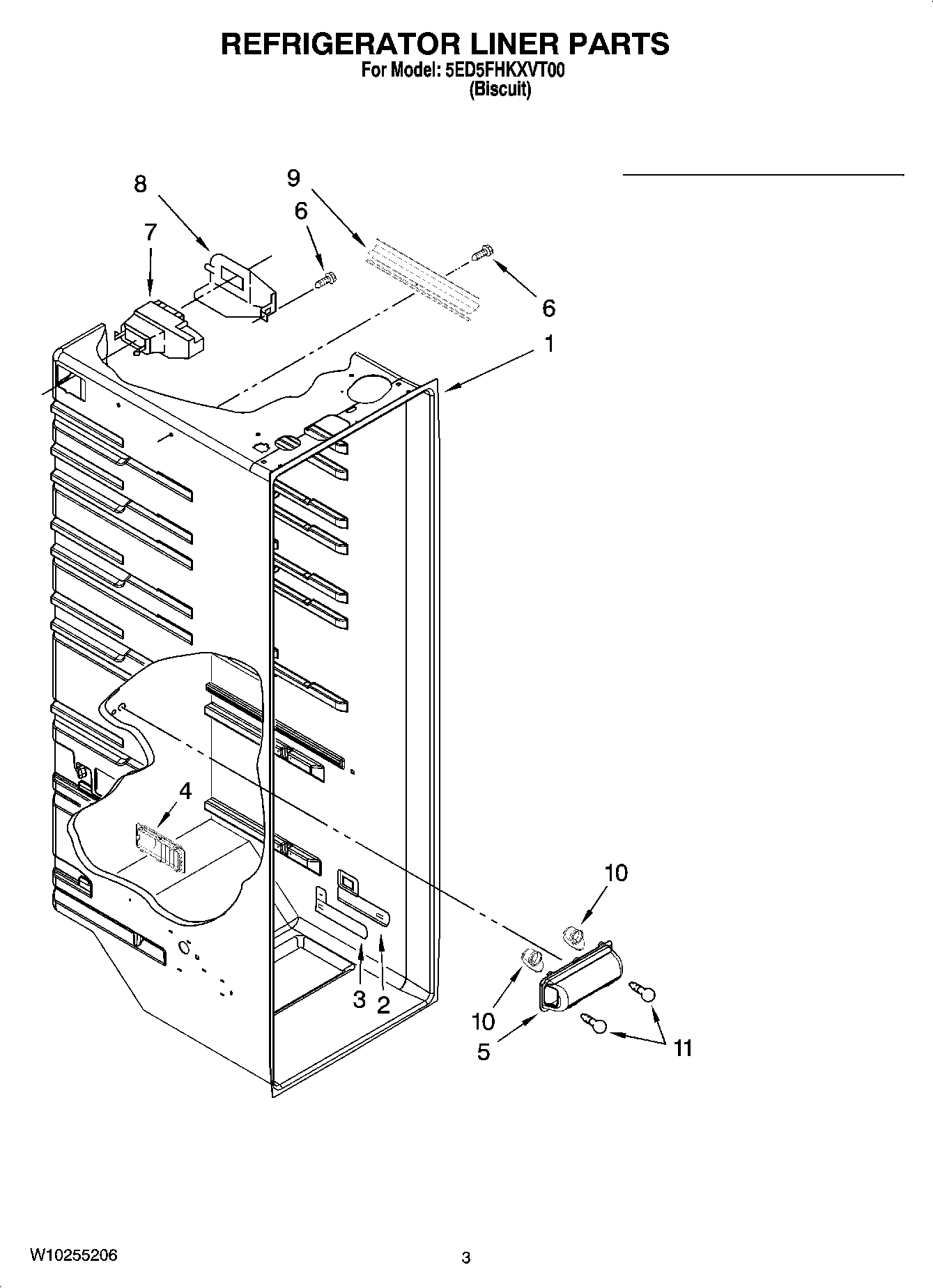 02 - REFRIGERATOR LINER PARTS