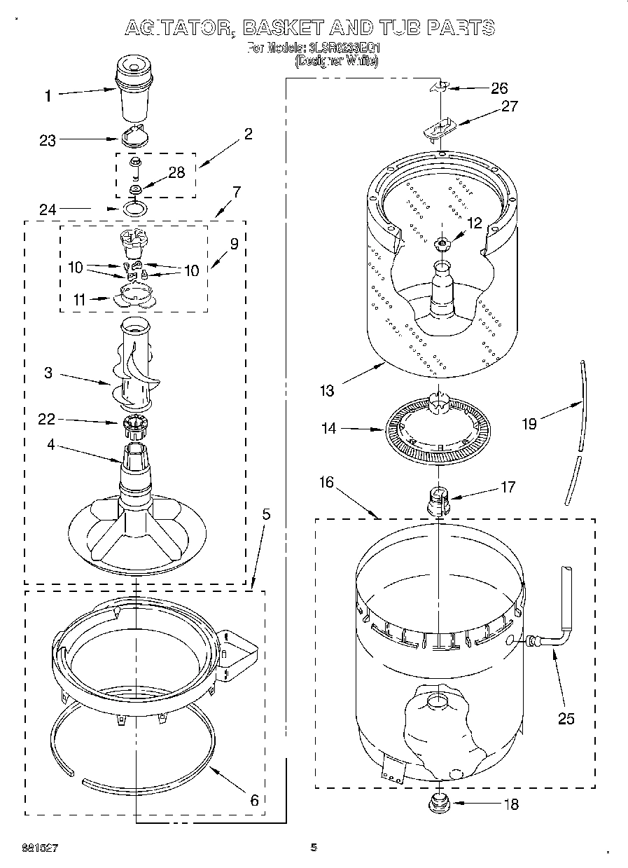 03 - AGITATOR, BASKET AND TUB