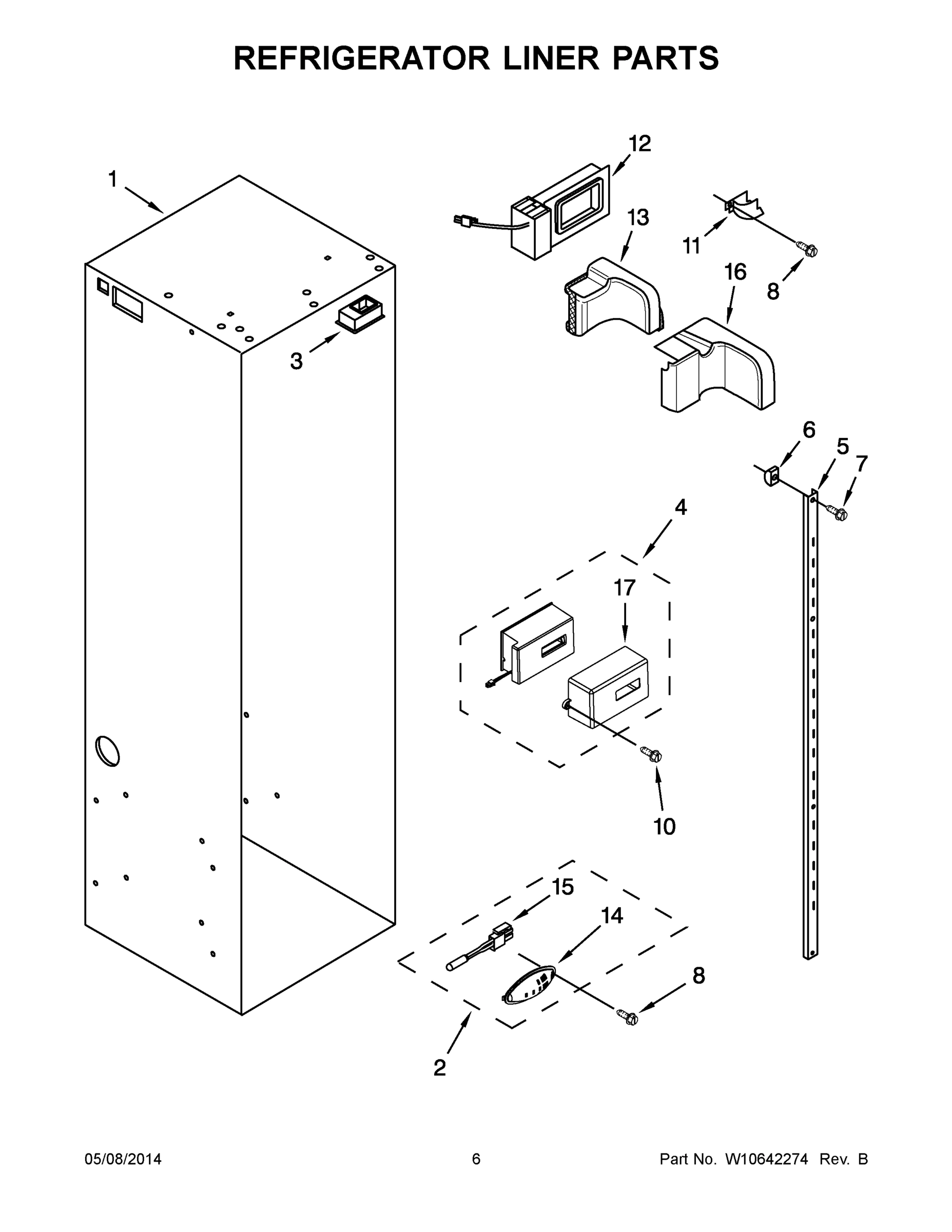 04 - REFRIGERATOR LINER PARTS