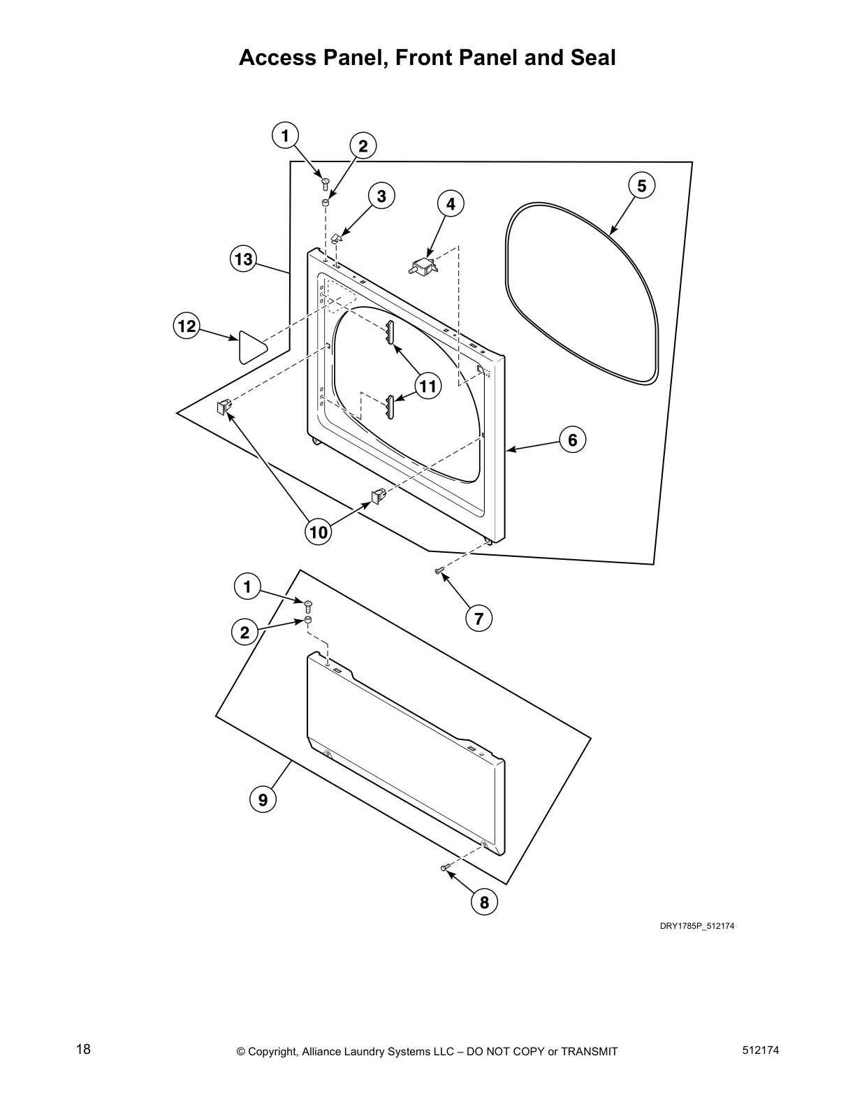 Access Panel, Front Panel and Seal