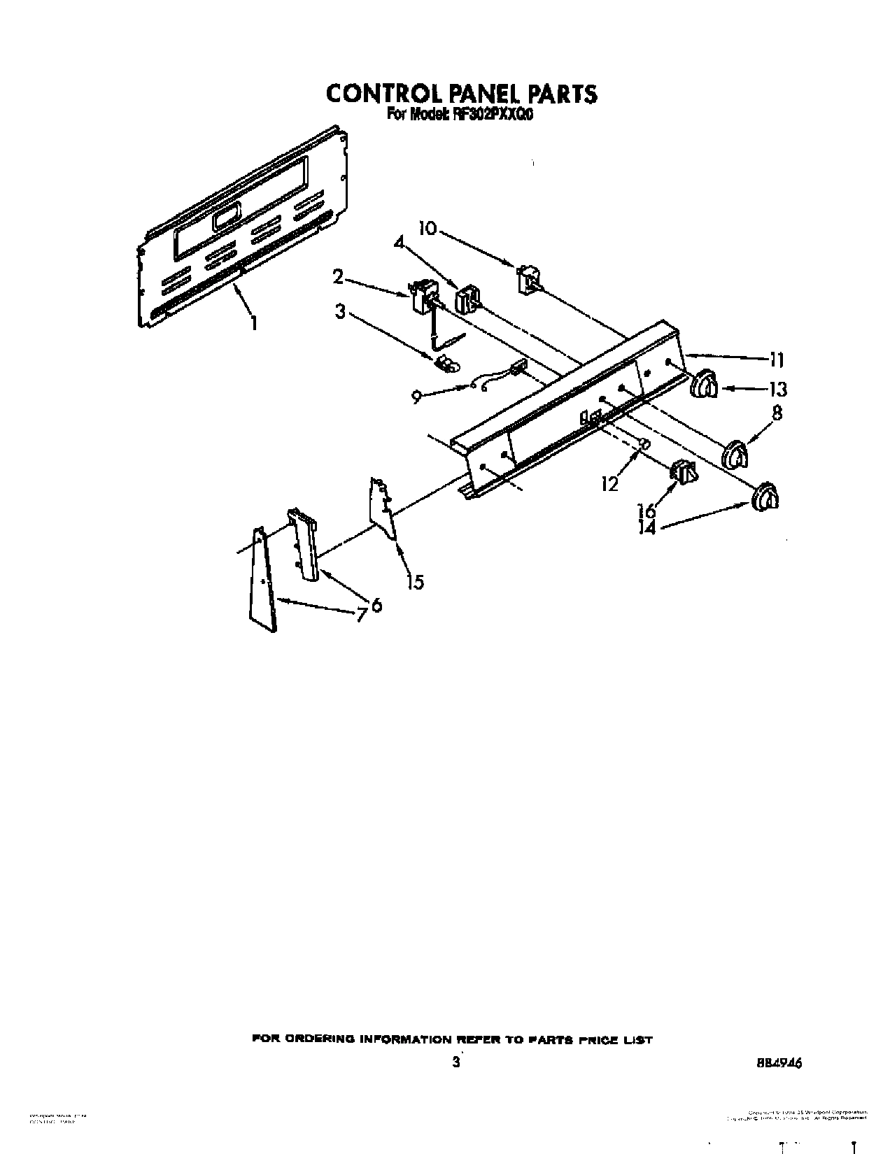 03 - CONTROL PANEL, LIT/OPTIONAL