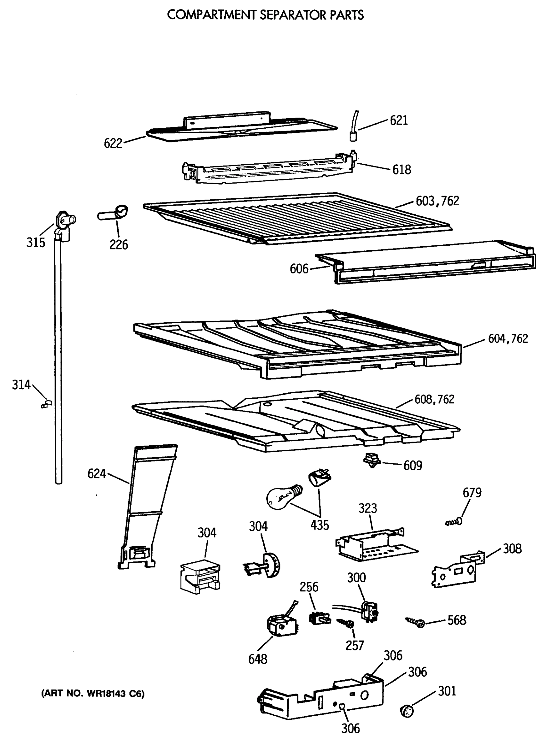 COMPARTMENT SEPARATOR PARTS