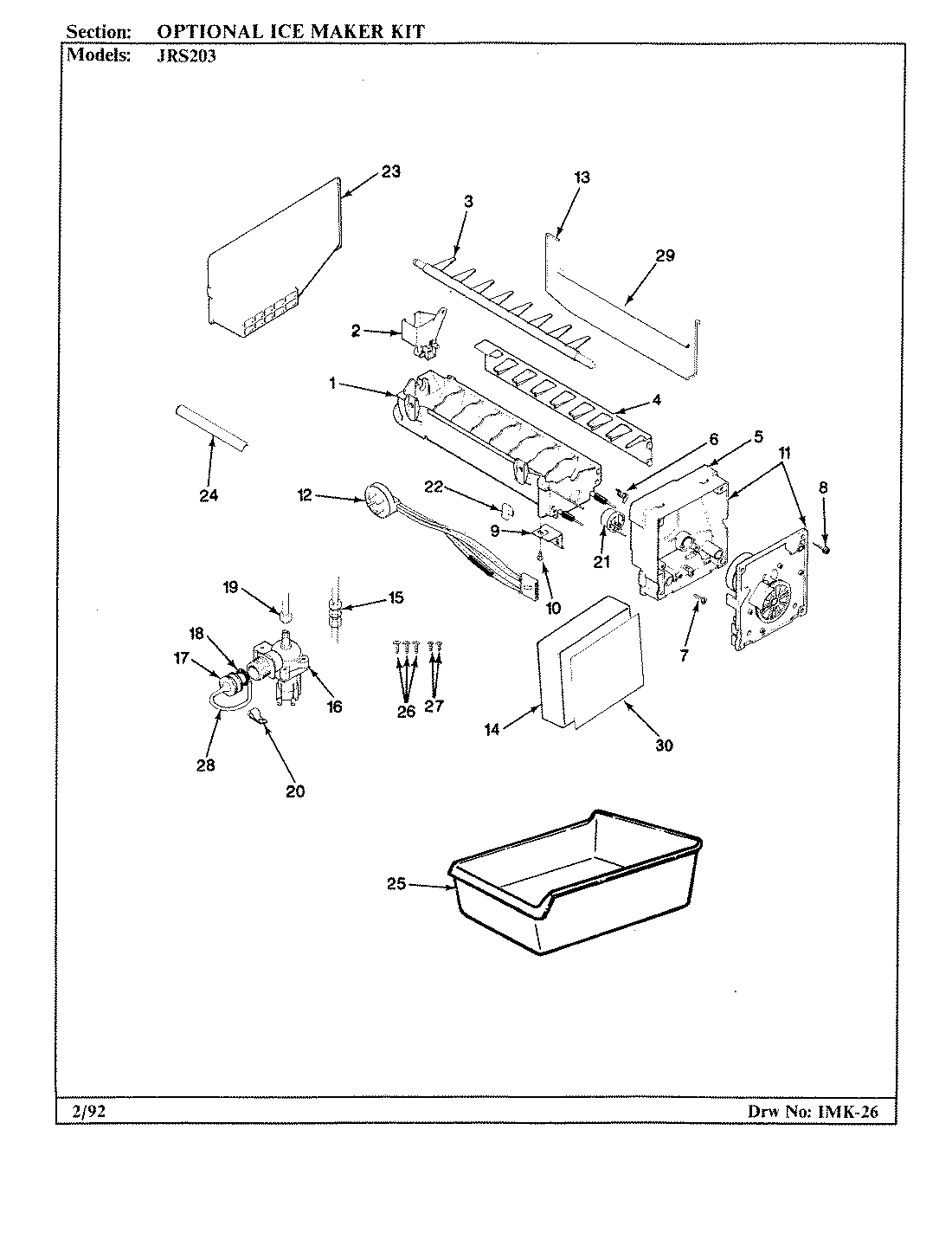 01 - 0PTIONAL ICE MKR KIT (IMS105 B/M BY08A)