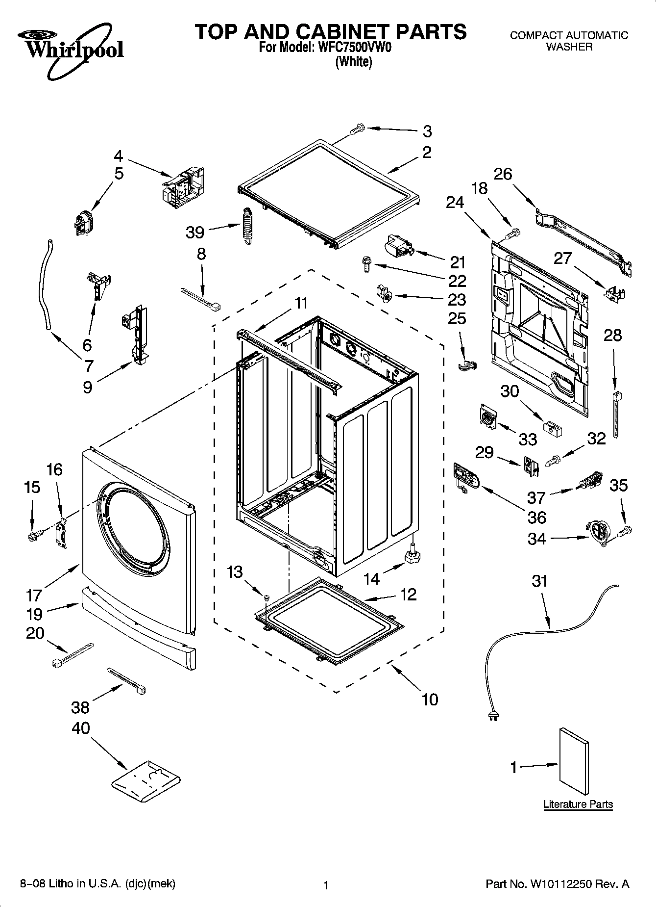 01 - TOP AND CABINET PARTS