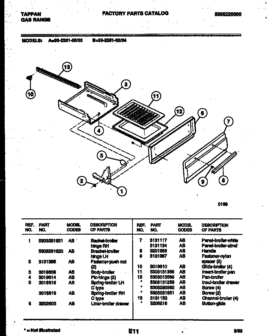 04 - BROILER DRAWER PARTS