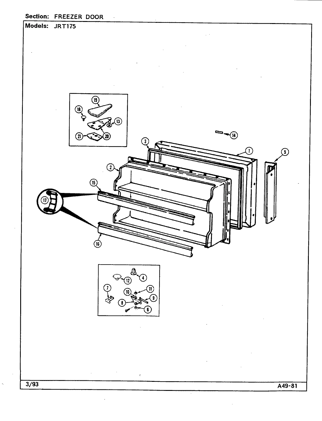 01 - FREEZER DOOR (B/M DJ24A)