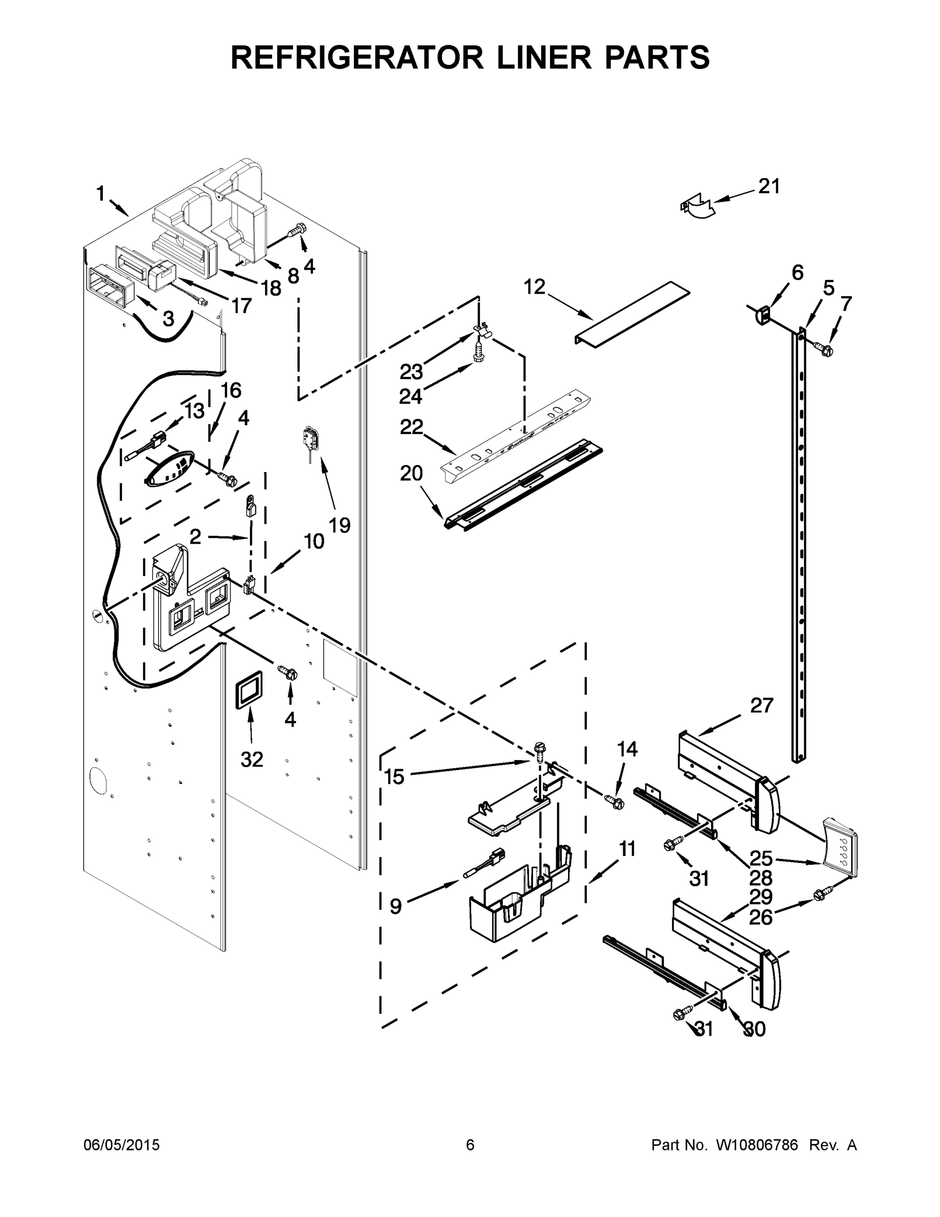 04 - REFRIGERATOR LINER PARTS