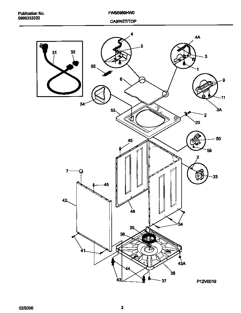 02 - P12V0019 WSHR CAB,TOP