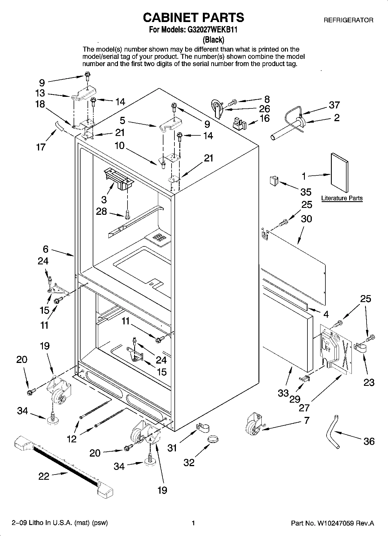 01 - CABINET PARTS