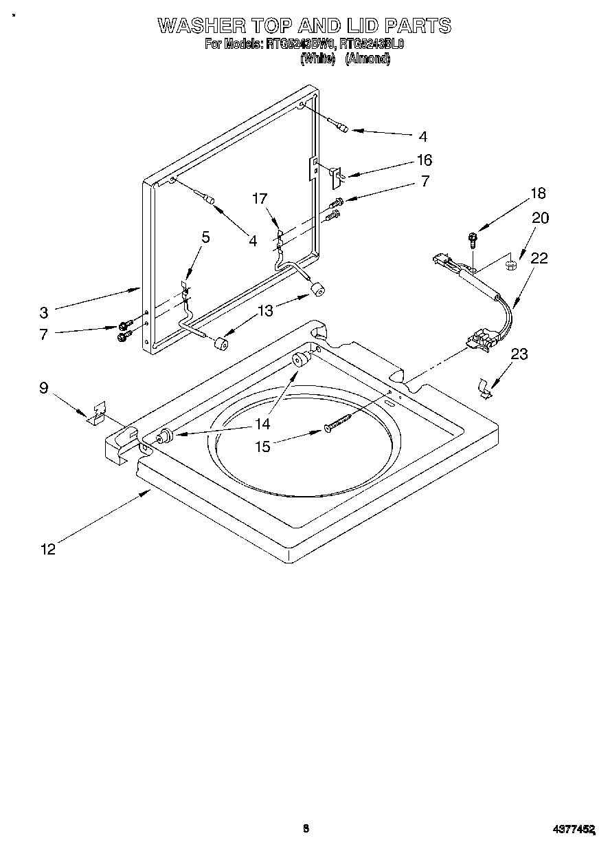 06 - WASHER TOP AND LID