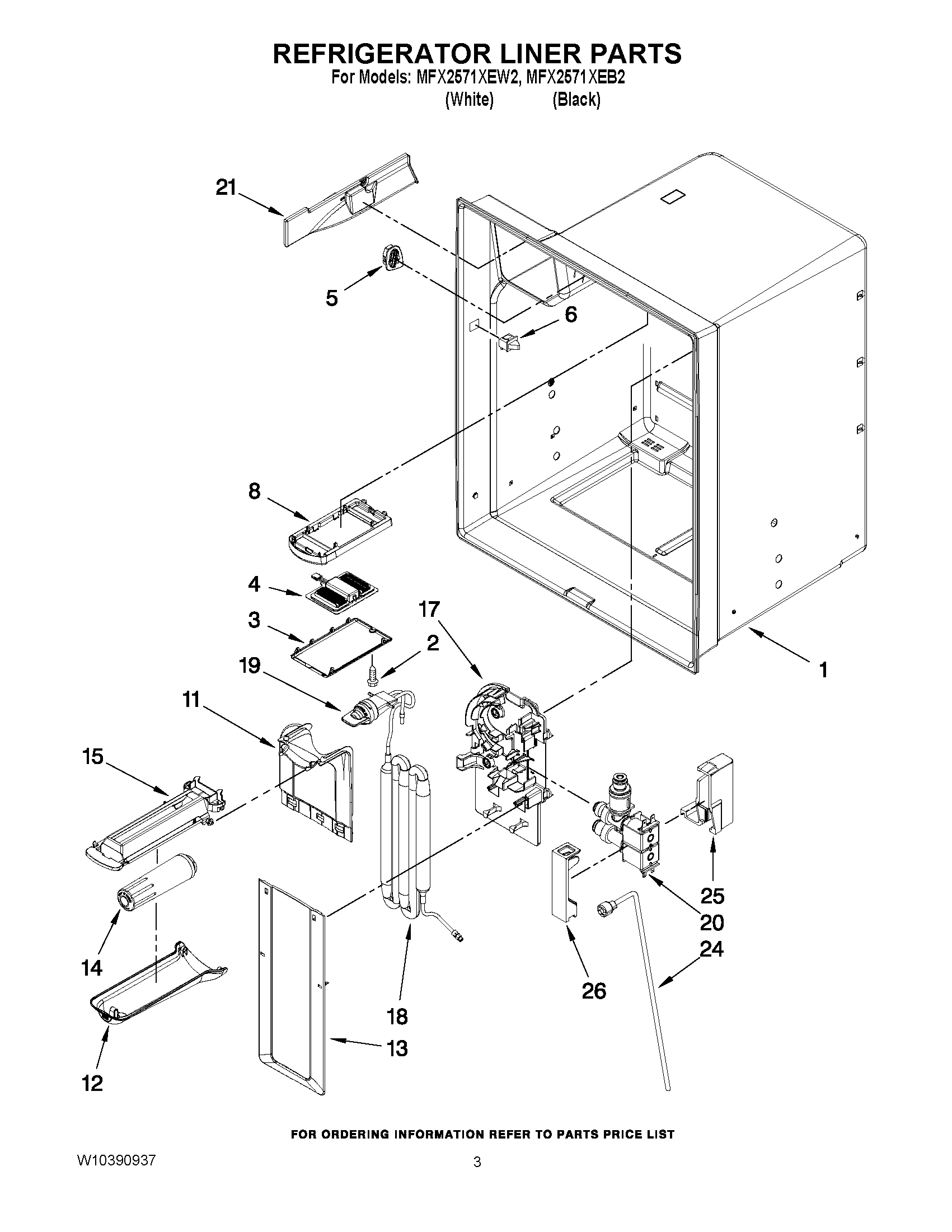 02 - REFRIGERATOR LINER PARTS