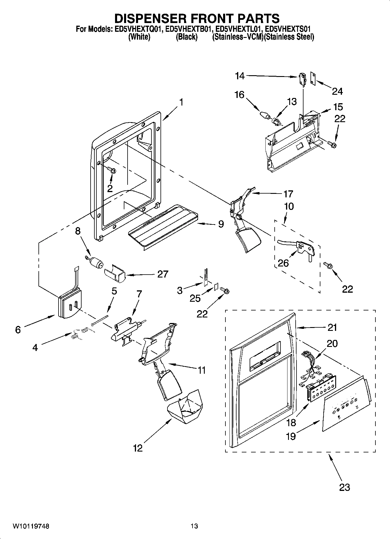 08 - DISPENSER FRONT PARTS